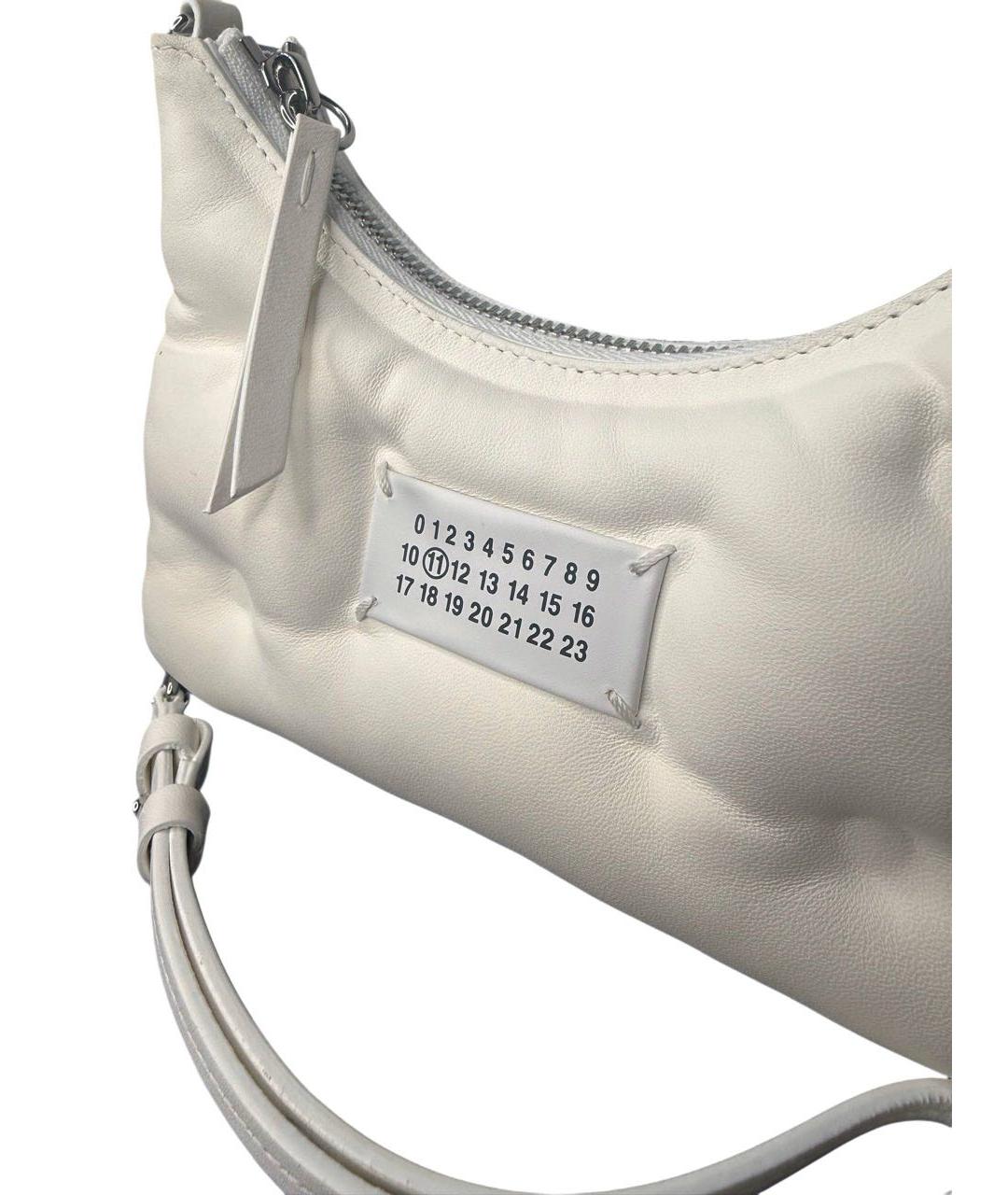 MAISON MARGIELA Белая кожаная сумка через плечо, фото 2