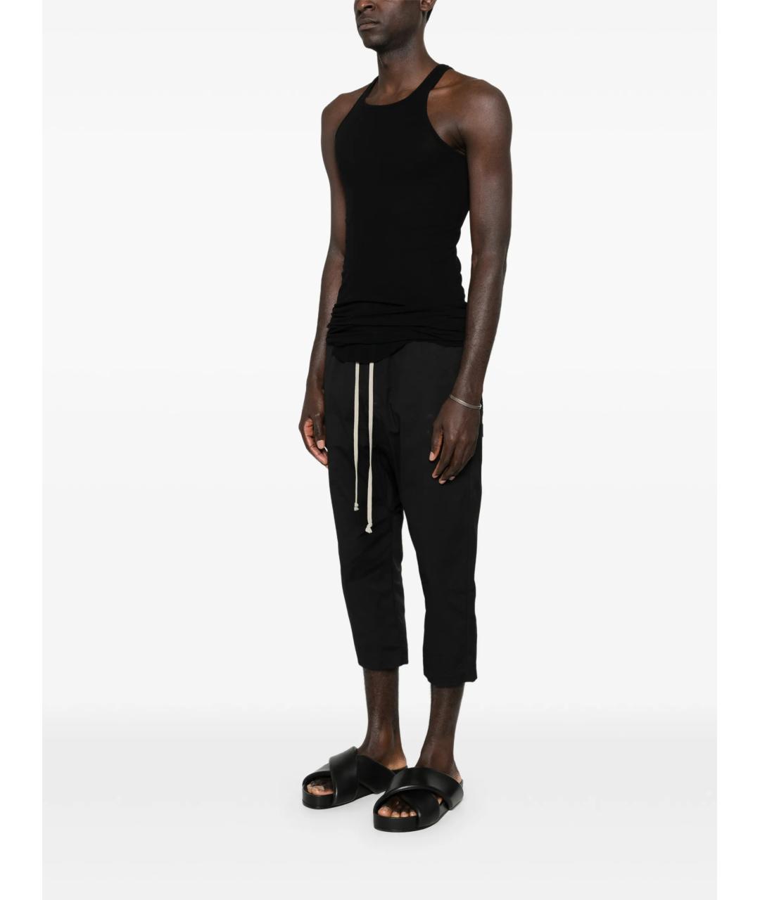 RICK OWENS Черная вискозная майка, фото 3