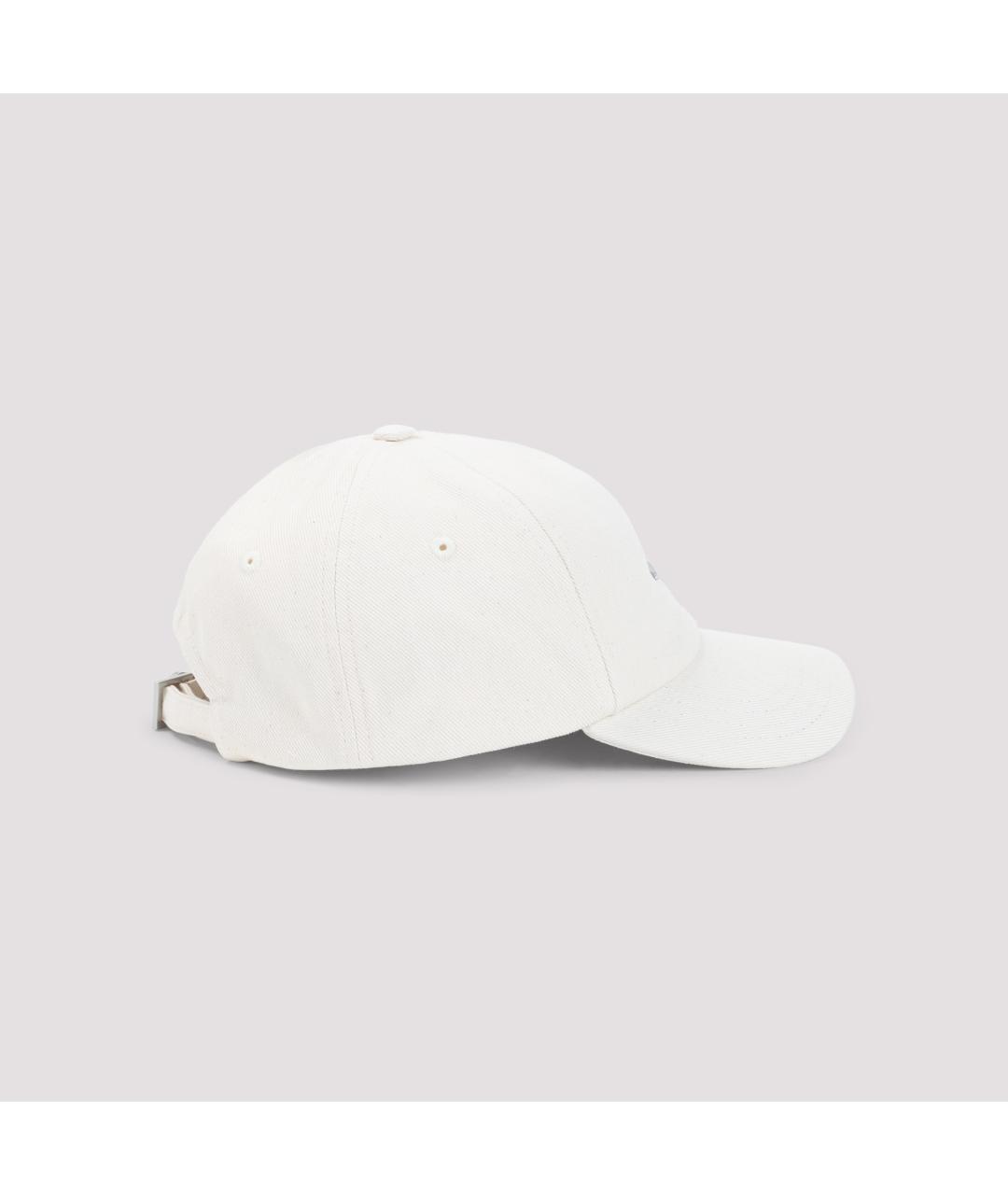 JACQUEMUS Белая хлопковая кепка, фото 3