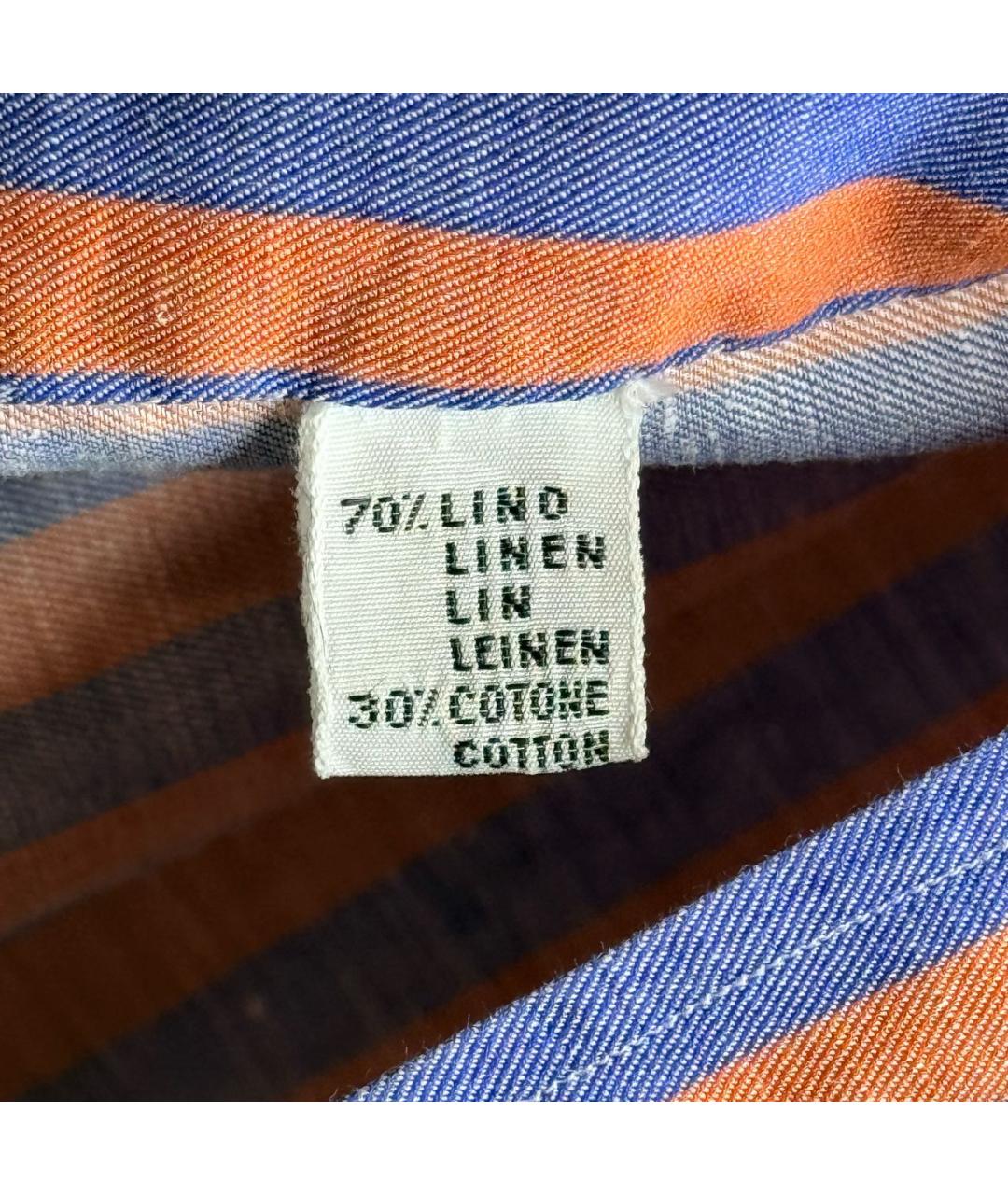 KITON Мульти льняная классическая рубашка, фото 8