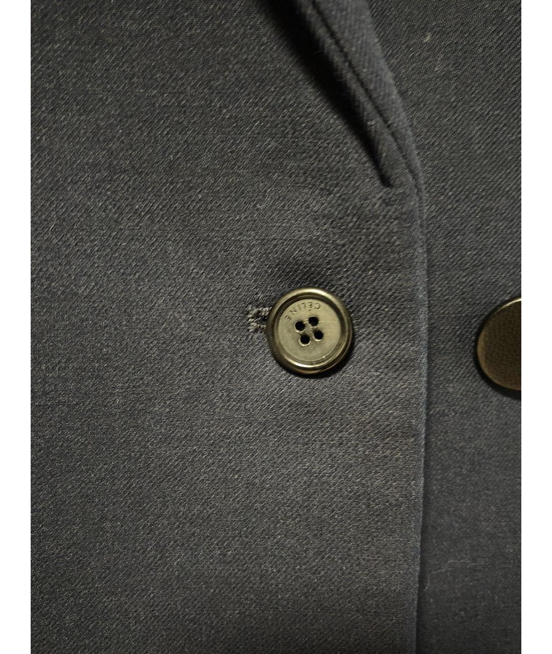 CELINE Темно-синий шерстяной жакет/пиджак, фото 4