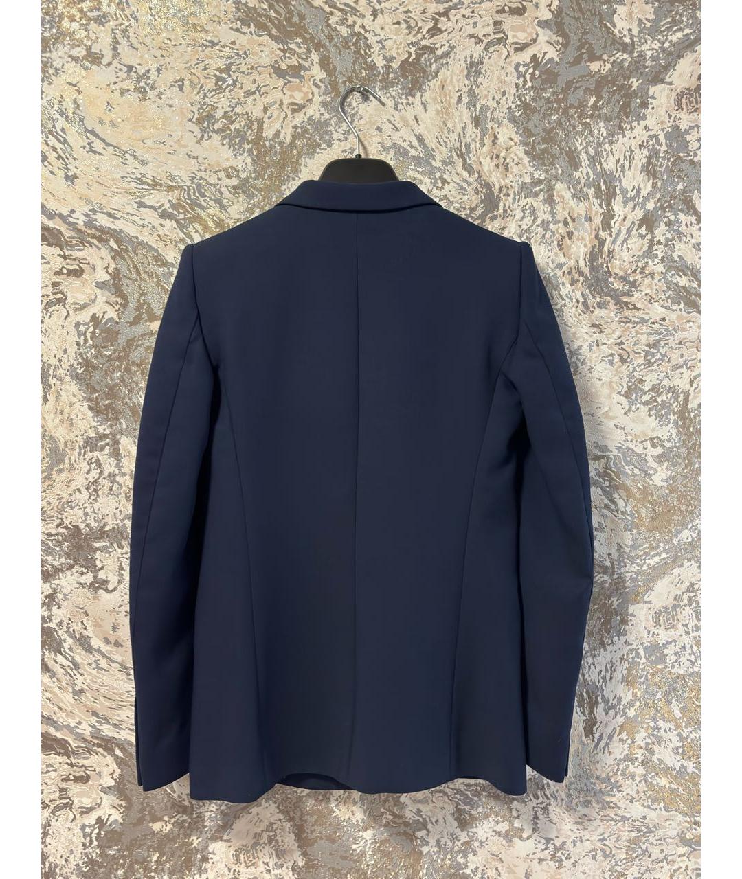 CELINE Темно-синий шерстяной жакет/пиджак, фото 2