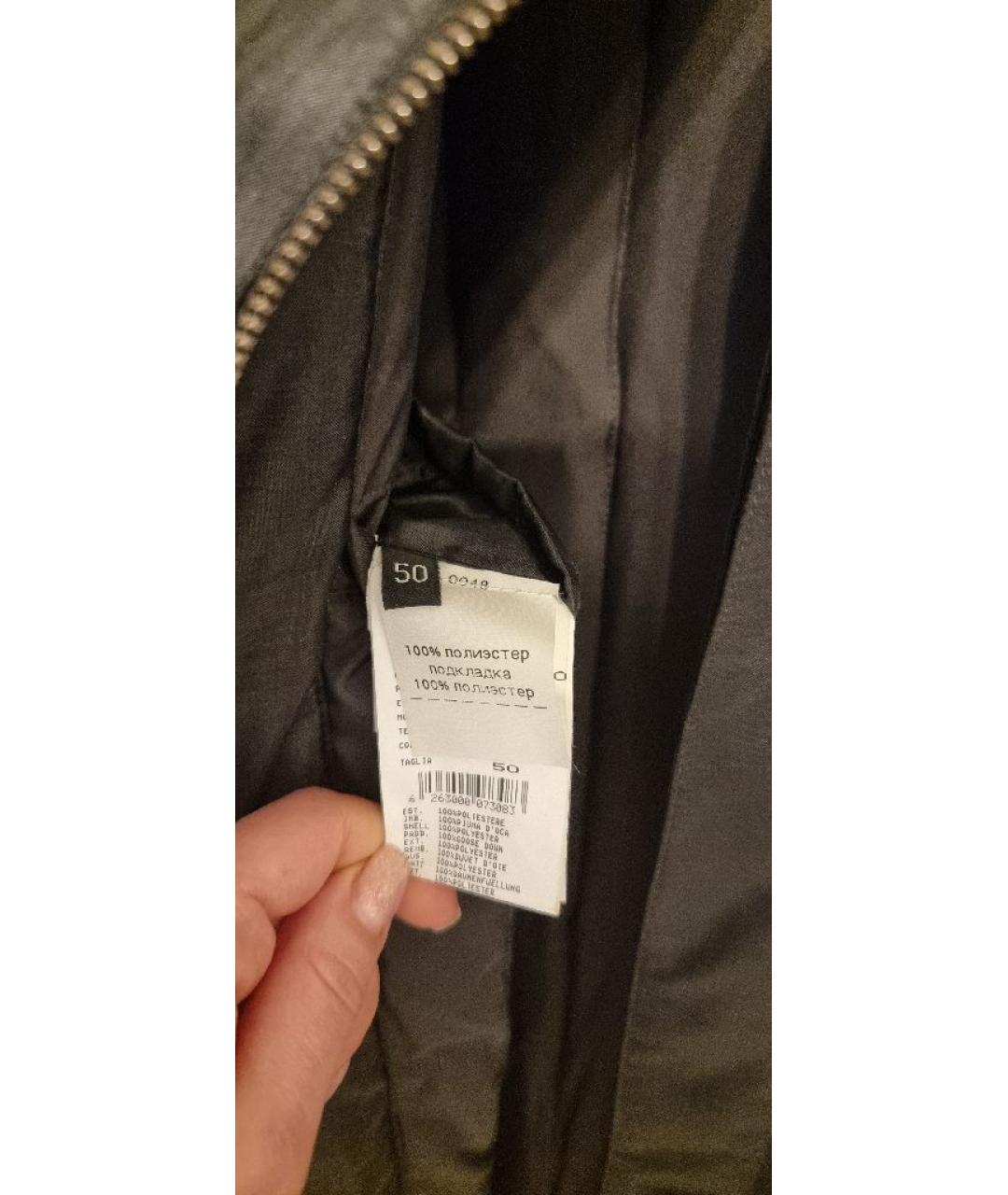 ARMANI COLLEZIONI Черный полиэстеровый пуховик, фото 8