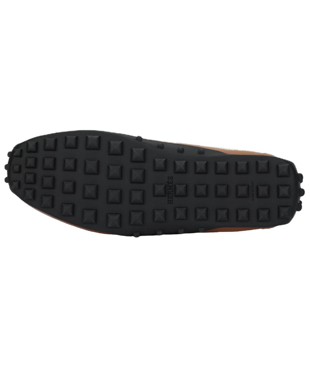 HERMES Бежевые лоферы, фото 5