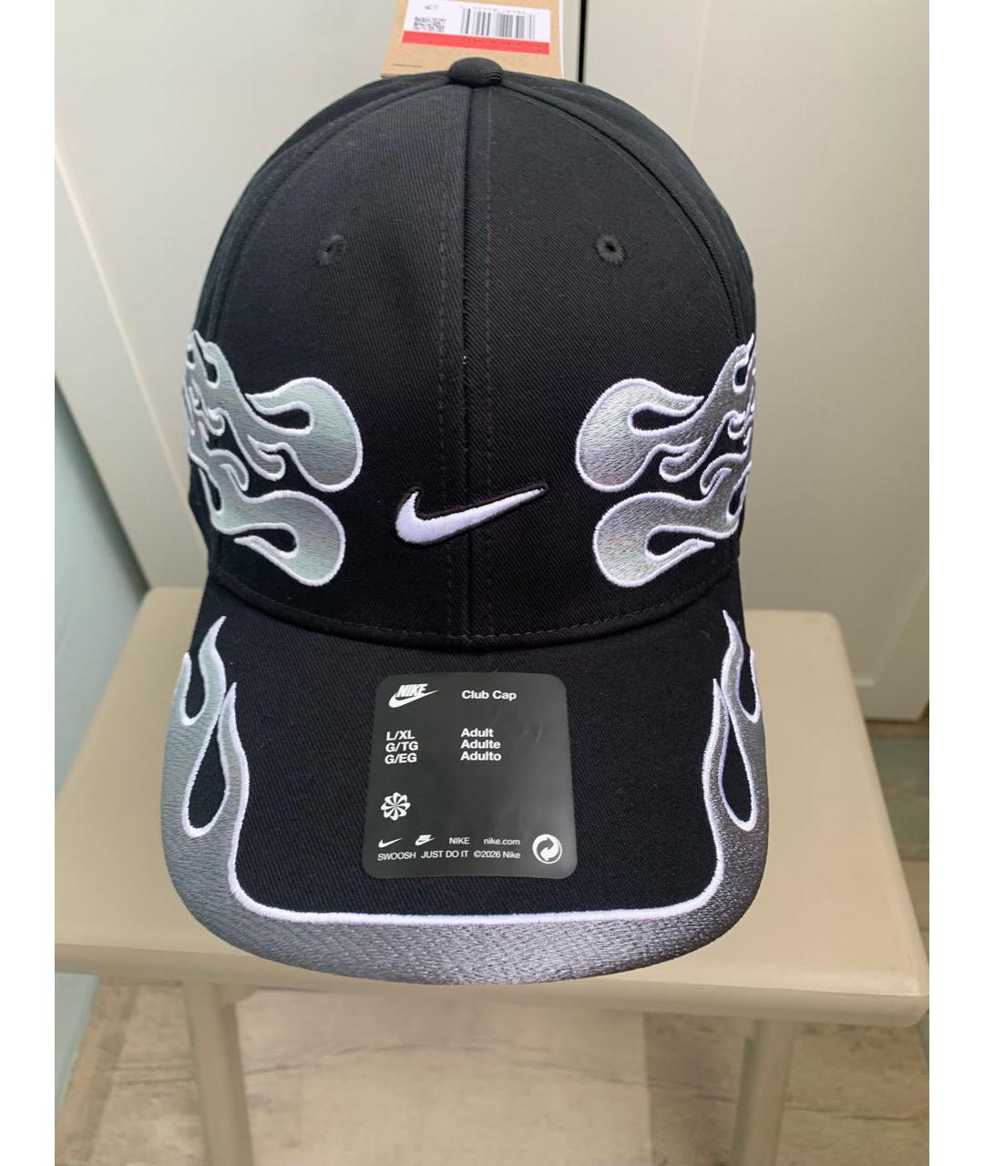 NIKE Черная хлопковая кепка/бейсболка, фото 8