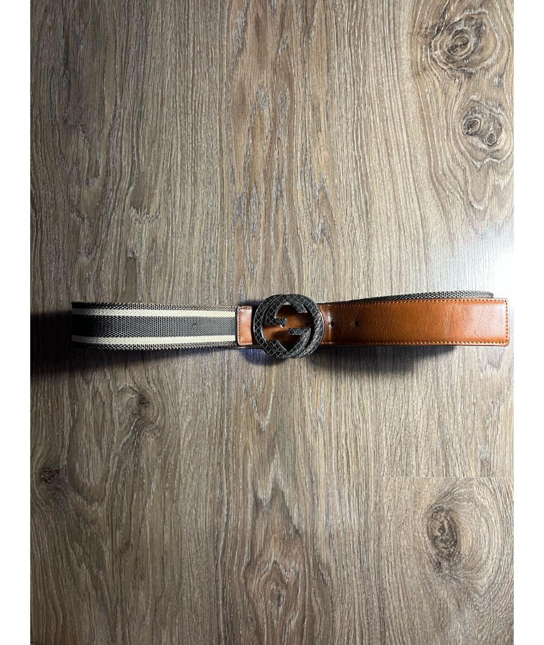 GUCCI Коричневый кожаный ремень, фото 6