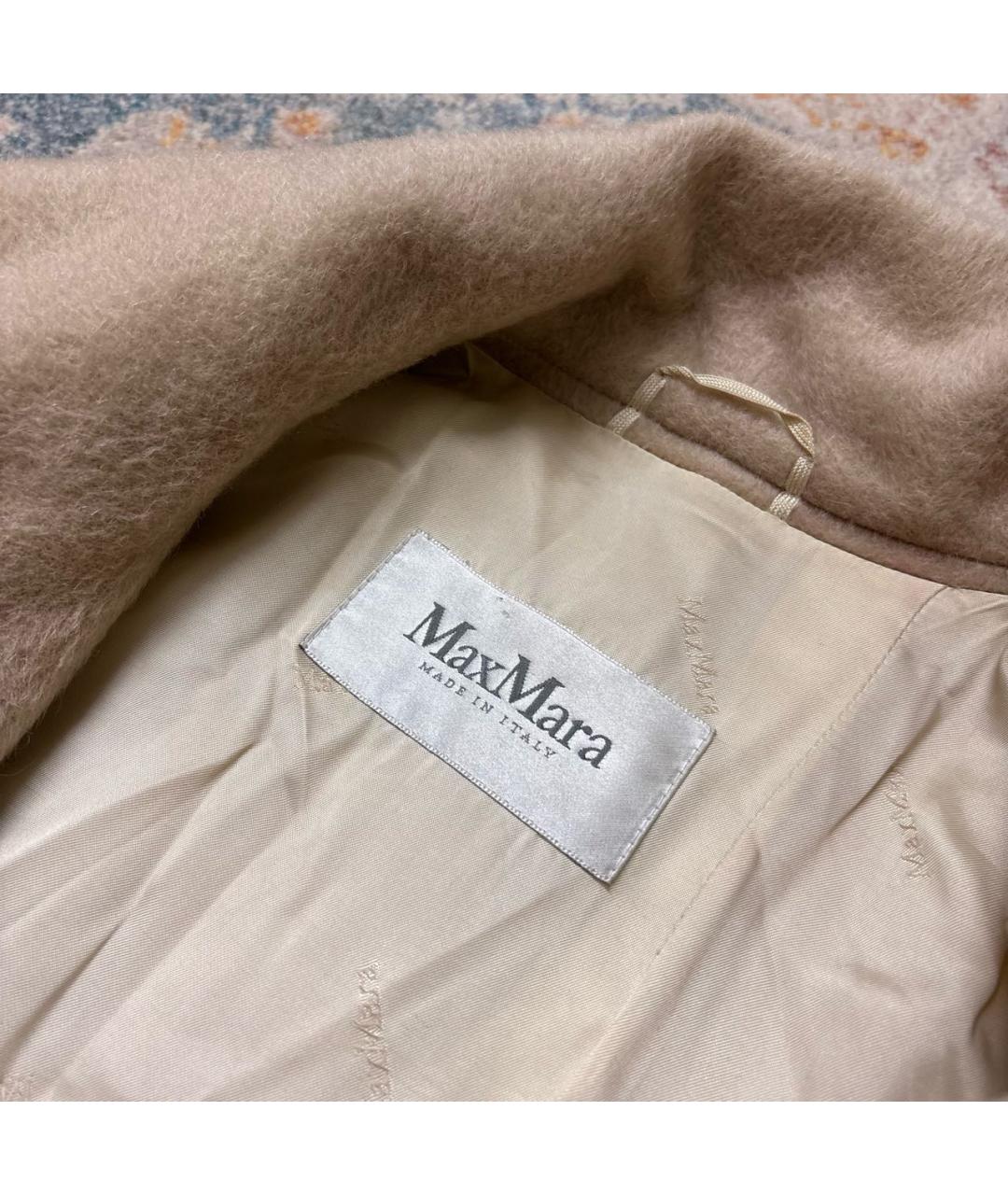 MAX MARA Бежевое меховое пальто, фото 4