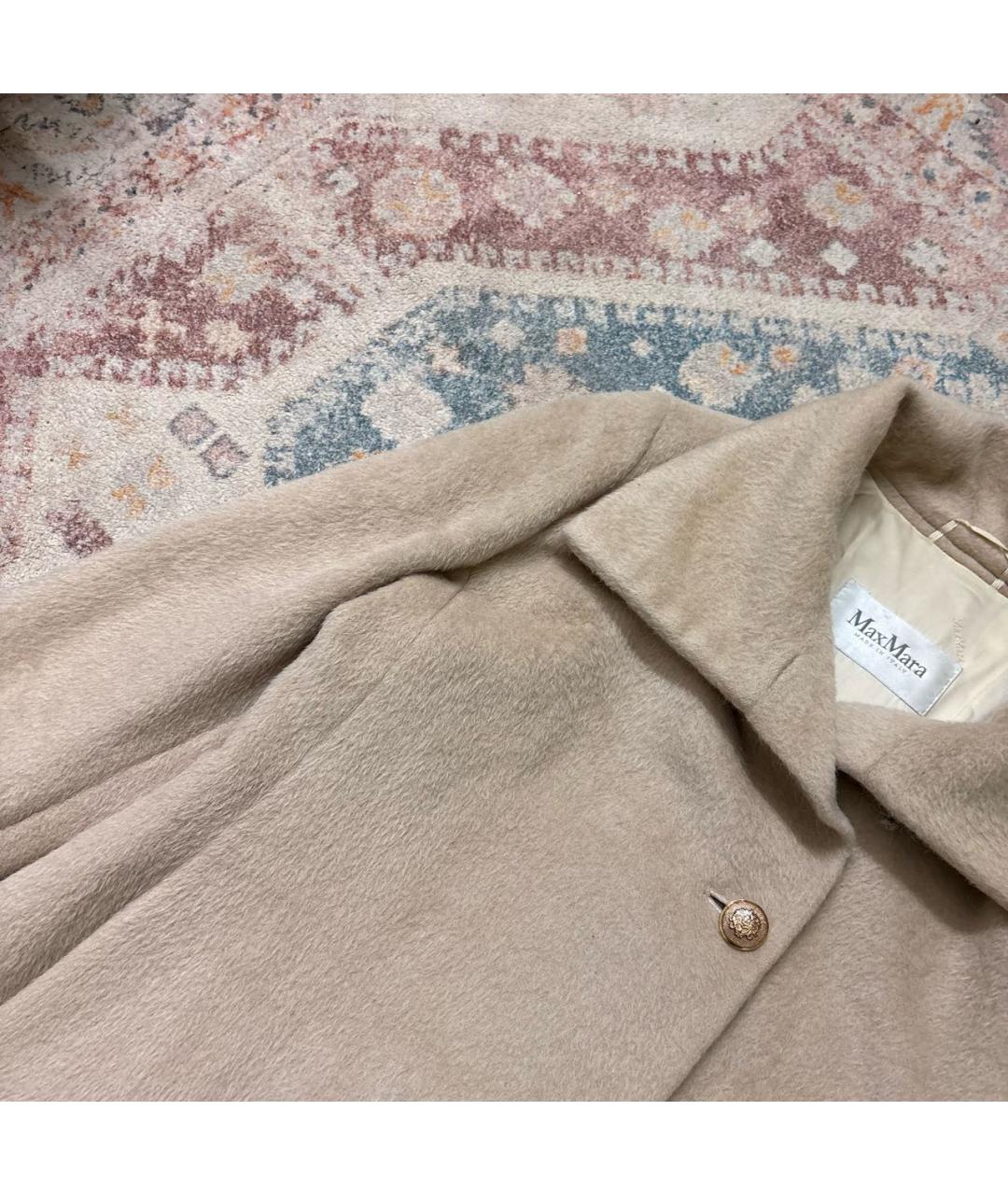 MAX MARA Бежевое меховое пальто, фото 2