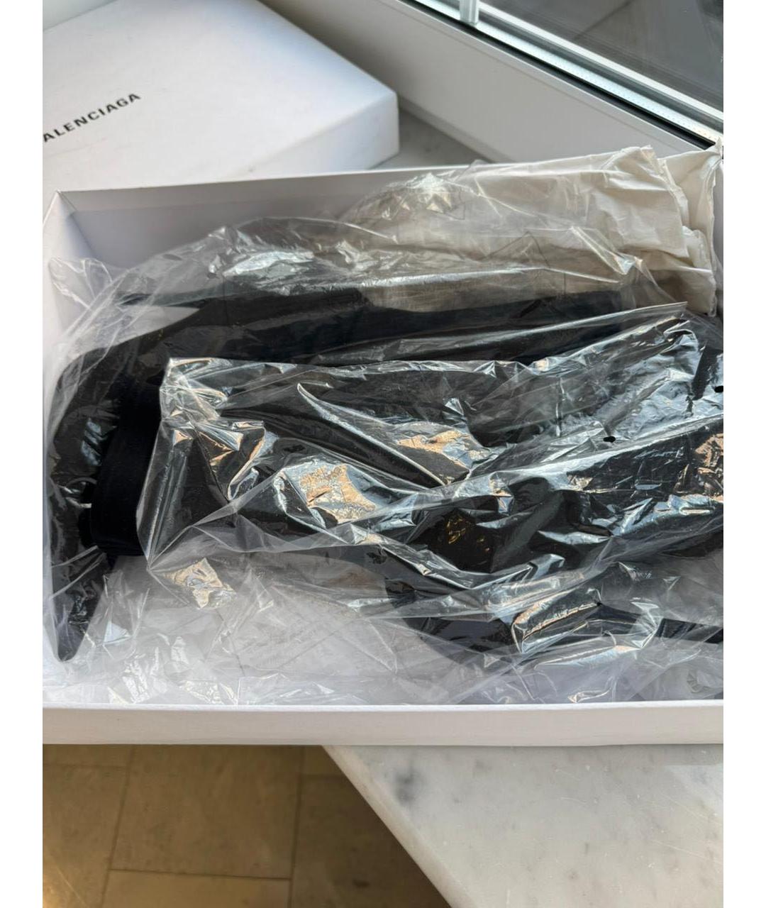 BALENCIAGA Черные текстильные ботильоны, фото 3