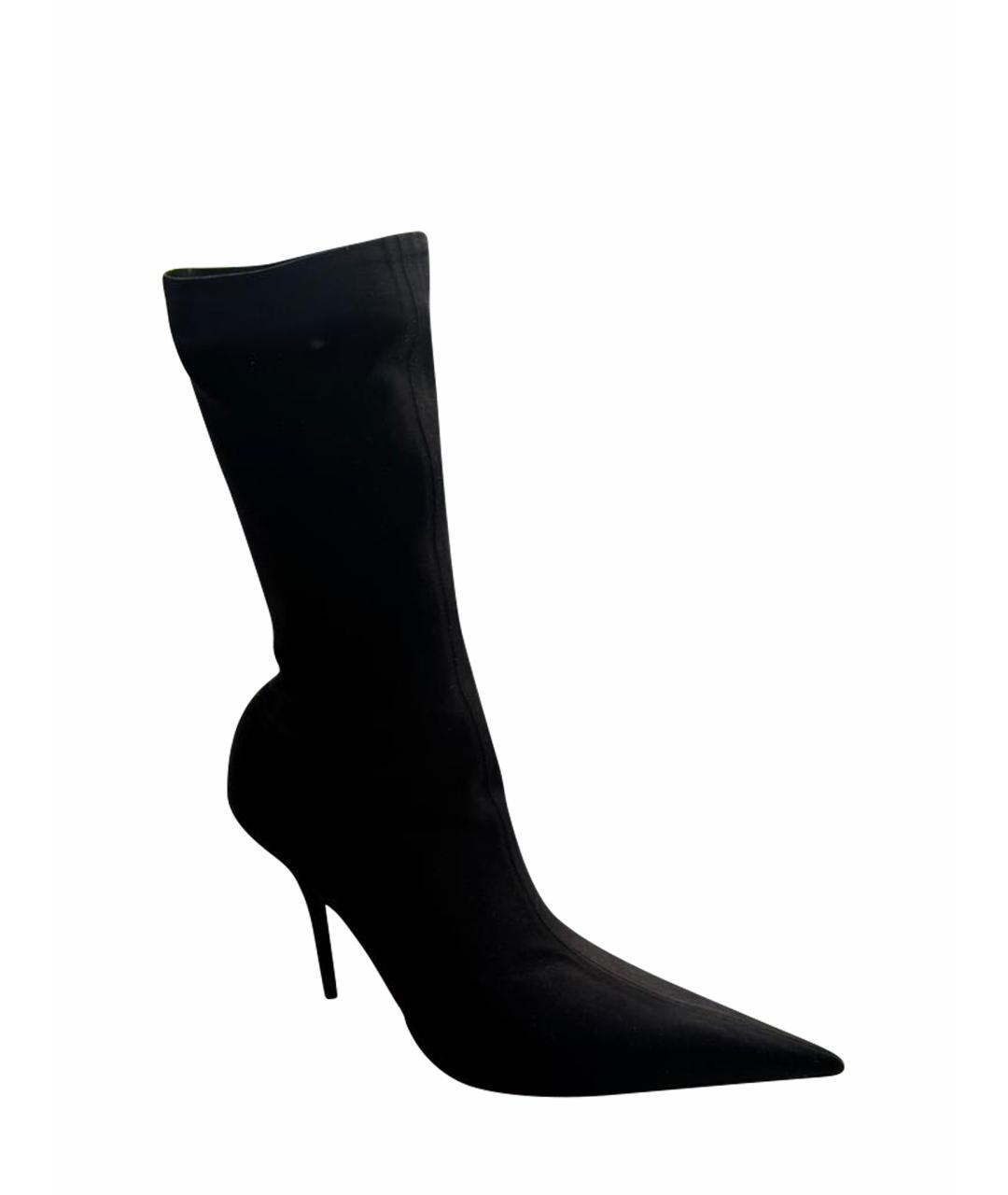 BALENCIAGA Черные текстильные ботильоны, фото 1