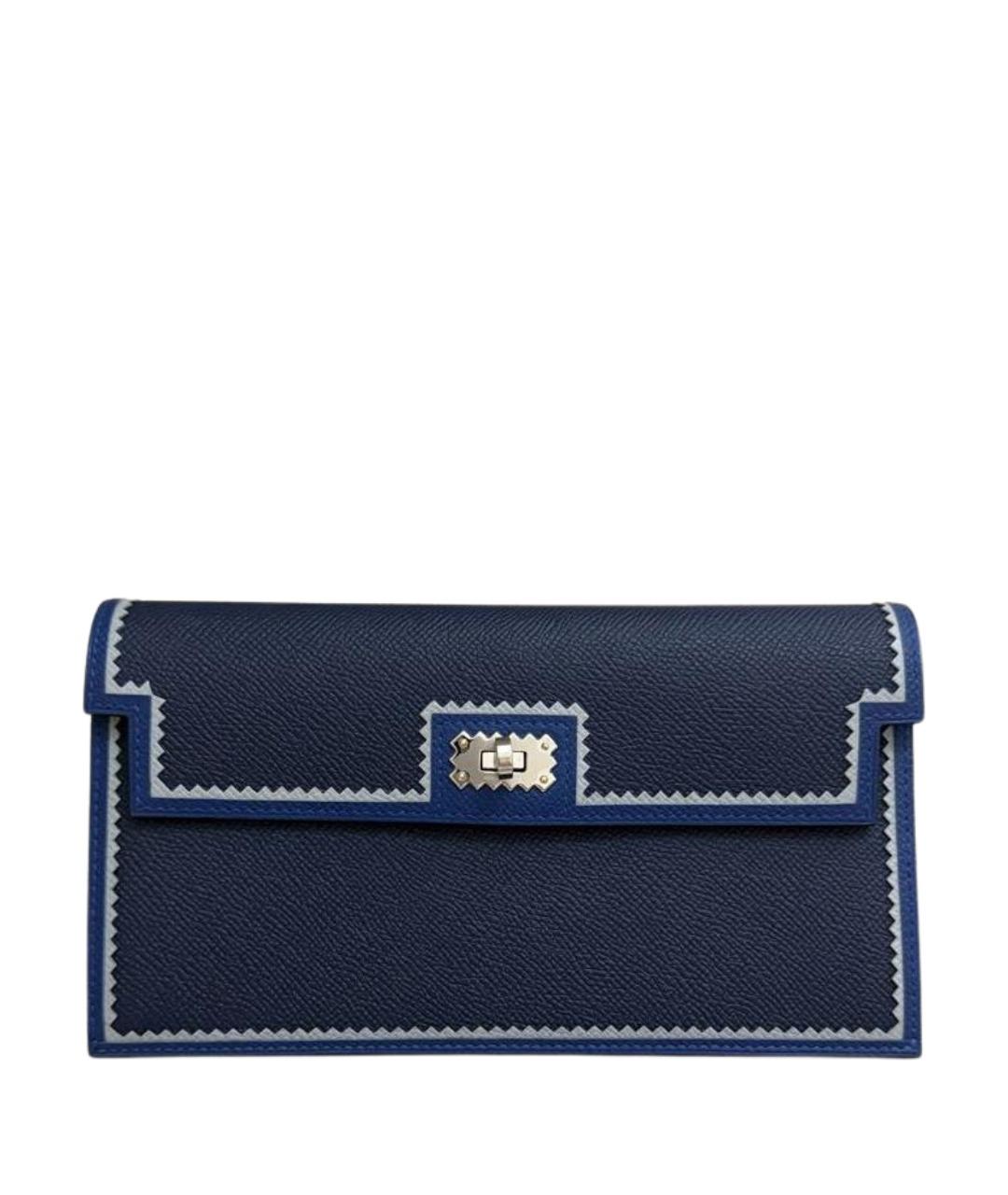 HERMES Темно-синий кошелек, фото 1