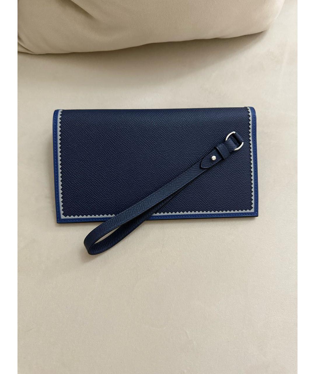 HERMES Темно-синий кошелек, фото 3