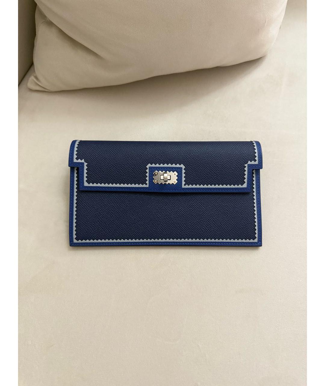 HERMES Темно-синий кошелек, фото 6