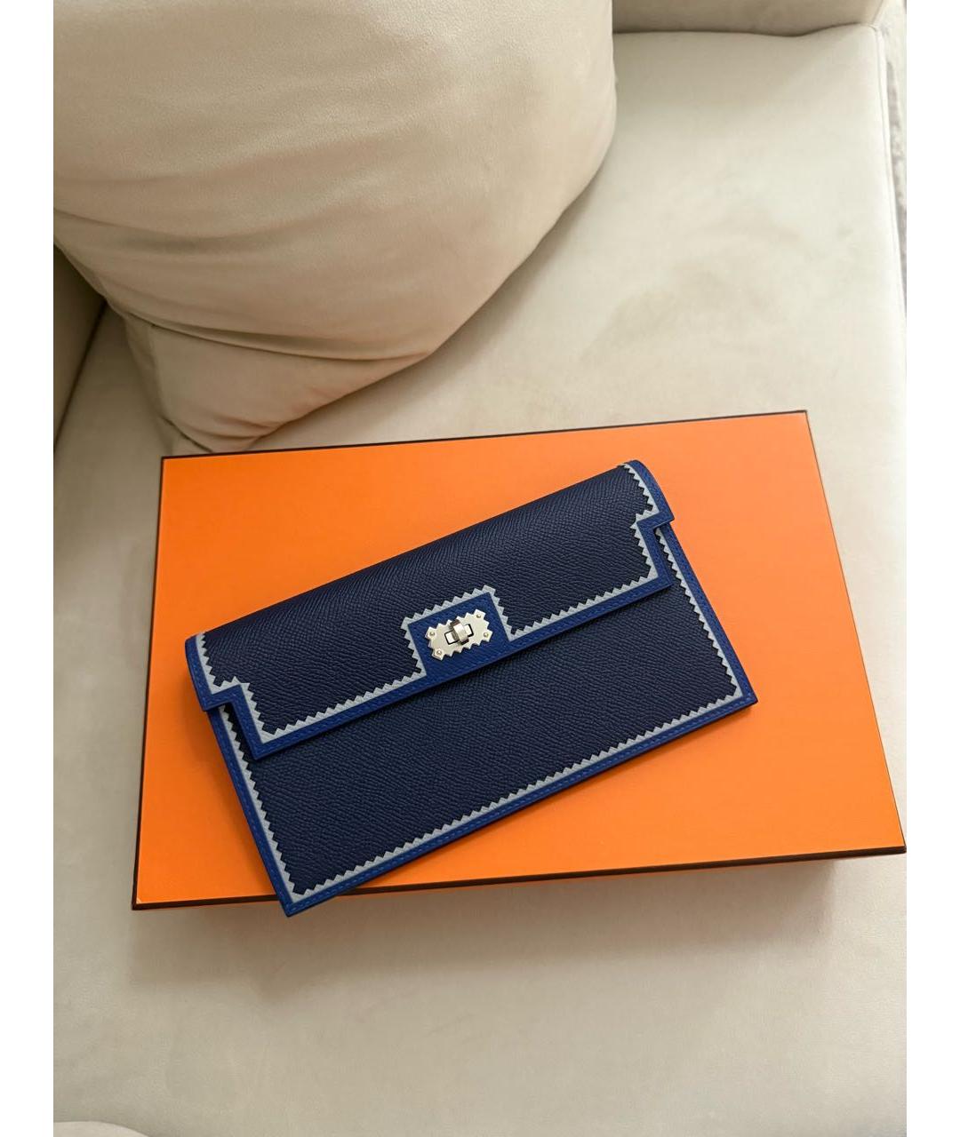 HERMES Темно-синий кошелек, фото 4