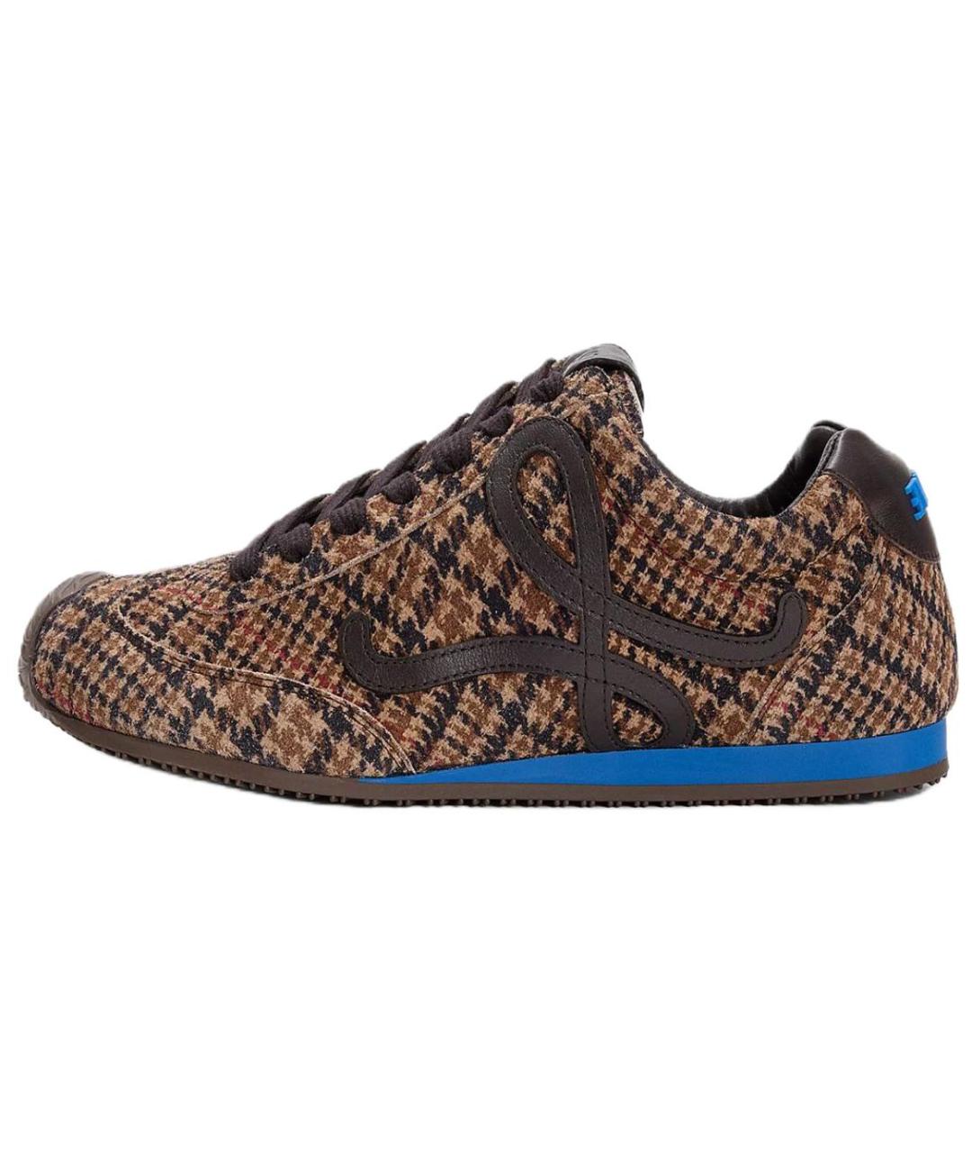 LOEWE Коричневые низкие кроссовки / кеды, фото 2