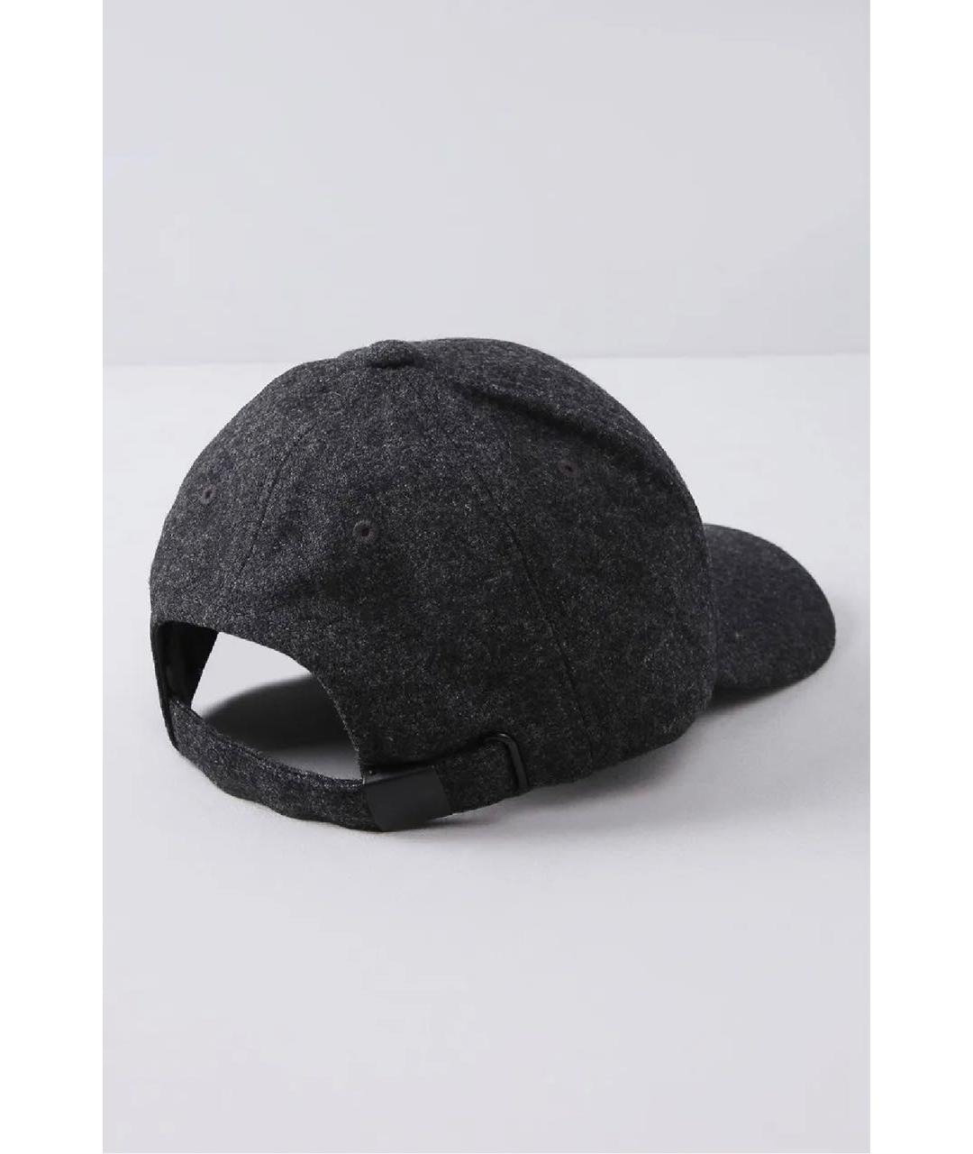 KARL LAGERFELD Антрацитовая шерстяная кепка/бейсболка, фото 2