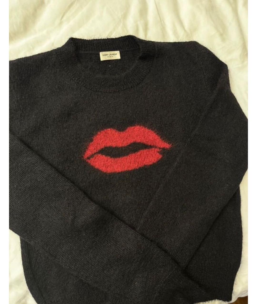 SAINT LAURENT Черный шерстяной джемпер / свитер, фото 2