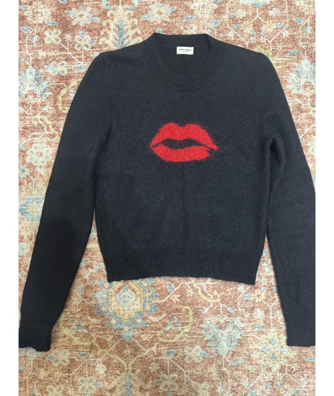 SAINT LAURENT Черный шерстяной джемпер / свитер, фото 6