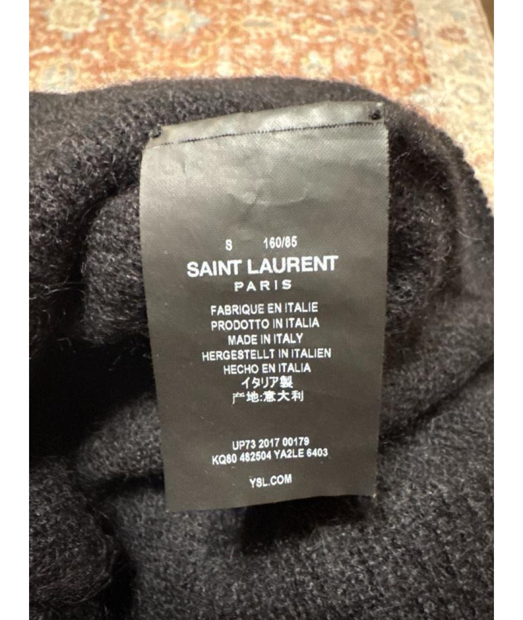 SAINT LAURENT Черный шерстяной джемпер / свитер, фото 4