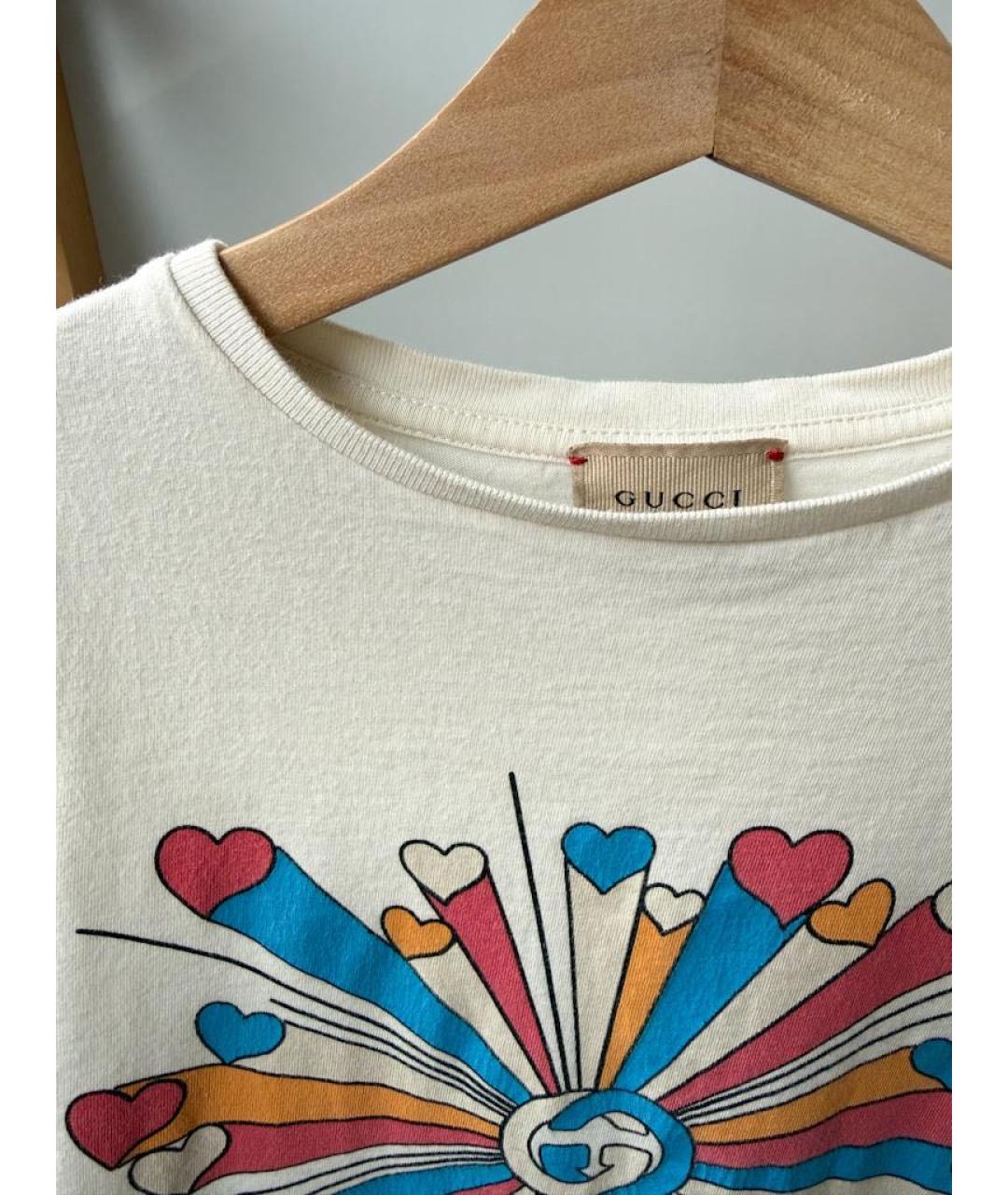 GUCCI Бежевый хлопковый детская футболка / топ, фото 4