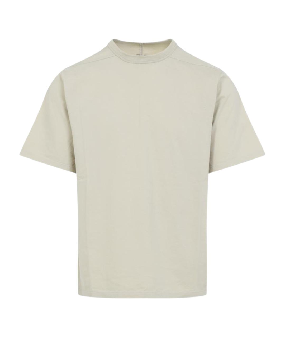 RICK OWENS Бежевая хлопковая футболка, фото 1