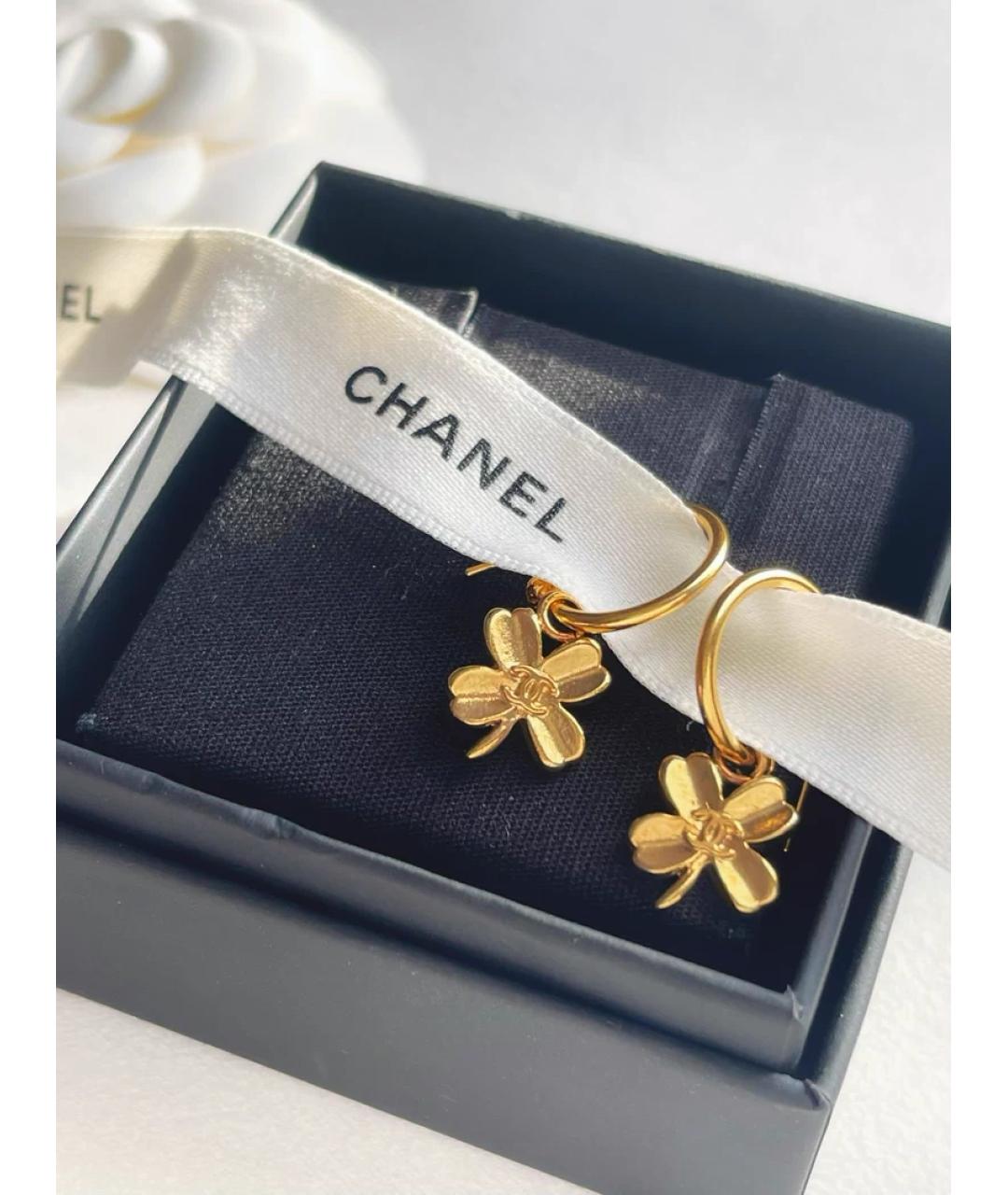 CHANEL Золотые серьги из желтого золота, фото 3