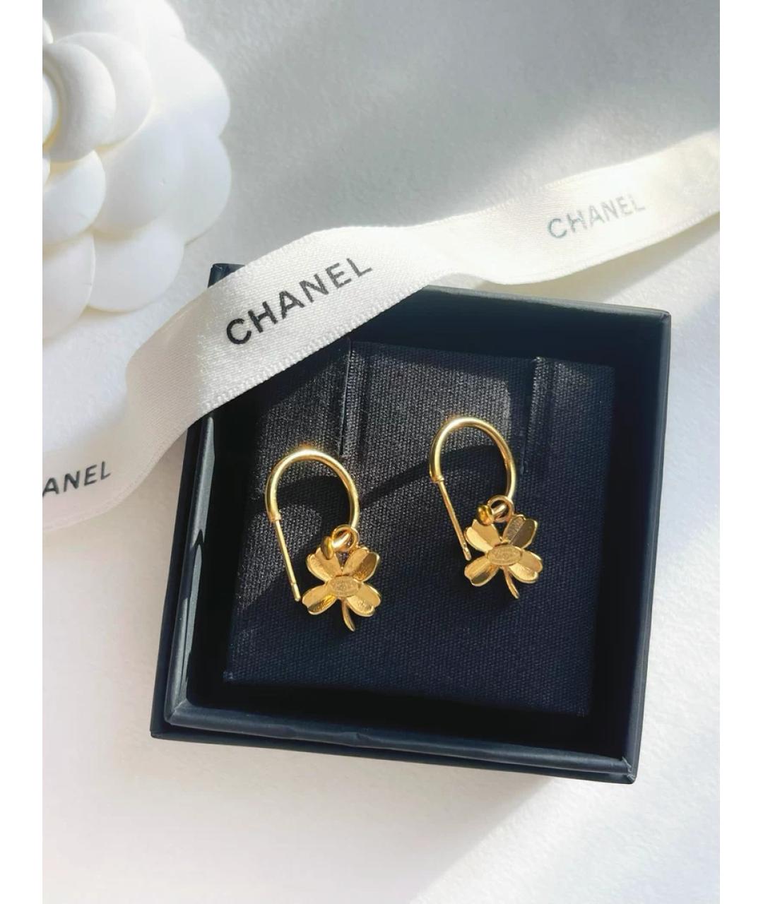 CHANEL Золотые серьги из желтого золота, фото 2