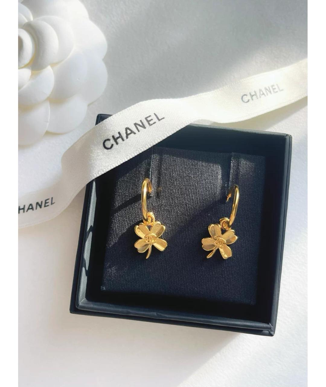 CHANEL Золотые серьги из желтого золота, фото 4