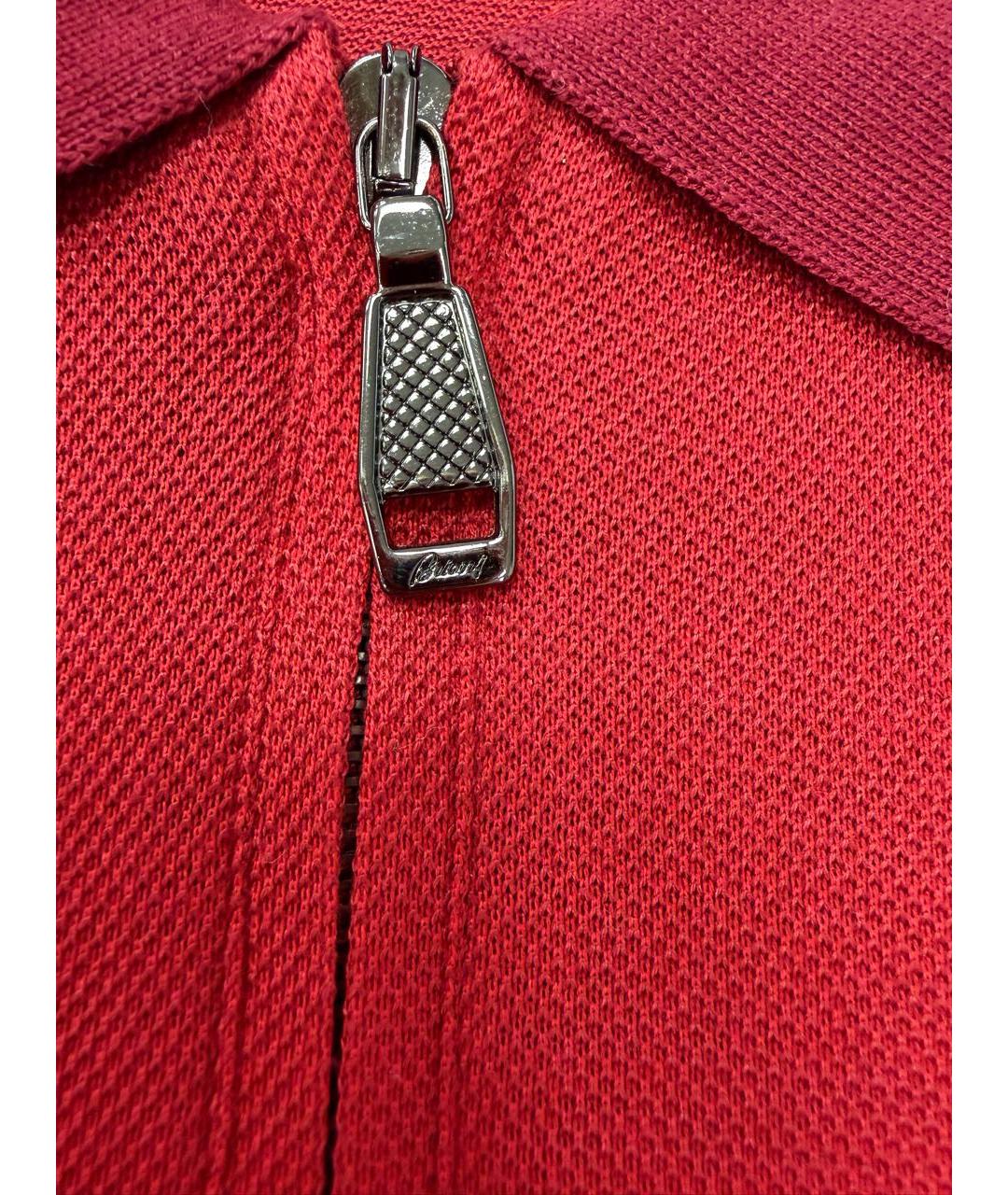 BRIONI Красное хлопковое поло с коротким рукавом, фото 4