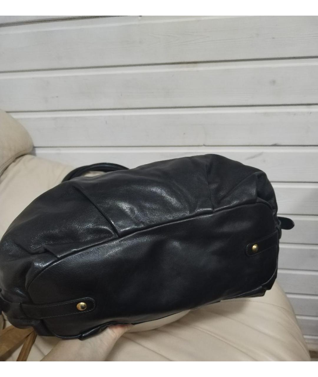 PRADA Черная кожаная сумка с короткими ручками, фото 3