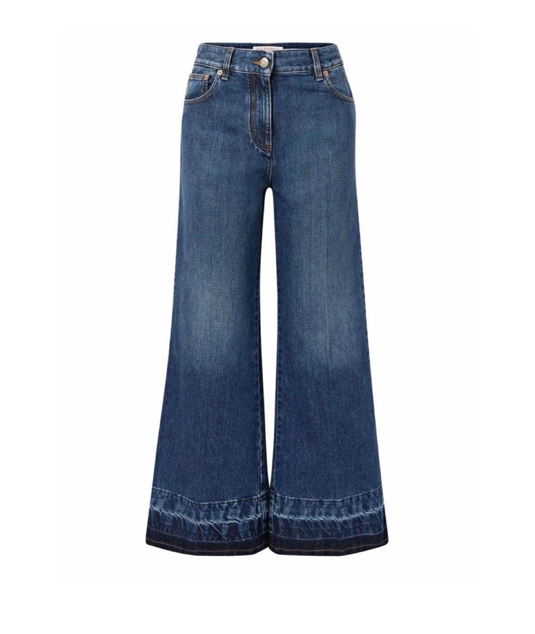 VALENTINO Темно-синие хлопковые джинсы клеш, фото 7