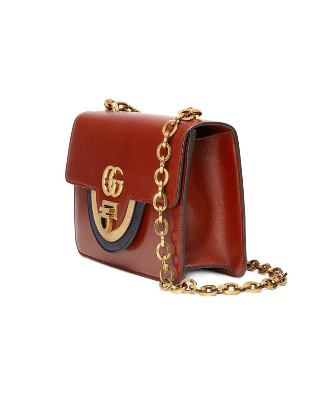 GUCCI Красная кожаная сумка через плечо, фото 2