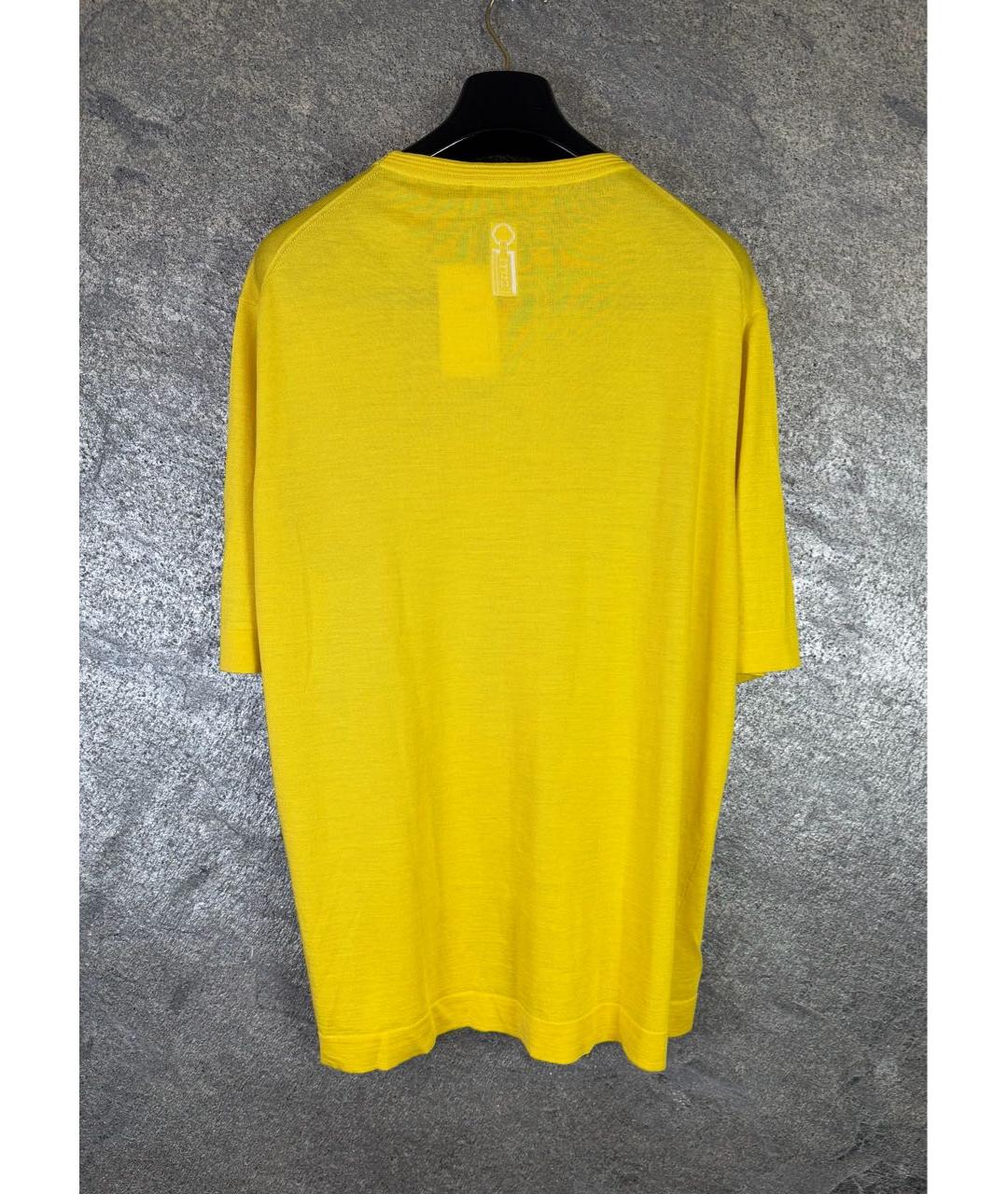 ZILLI Желтая хлопковая футболка, фото 2