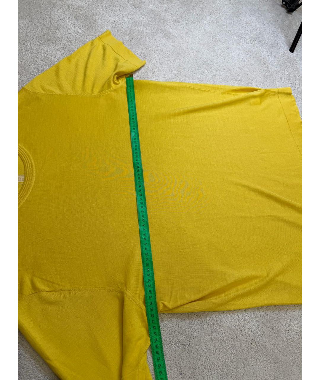 ZILLI Желтая хлопковая футболка, фото 6
