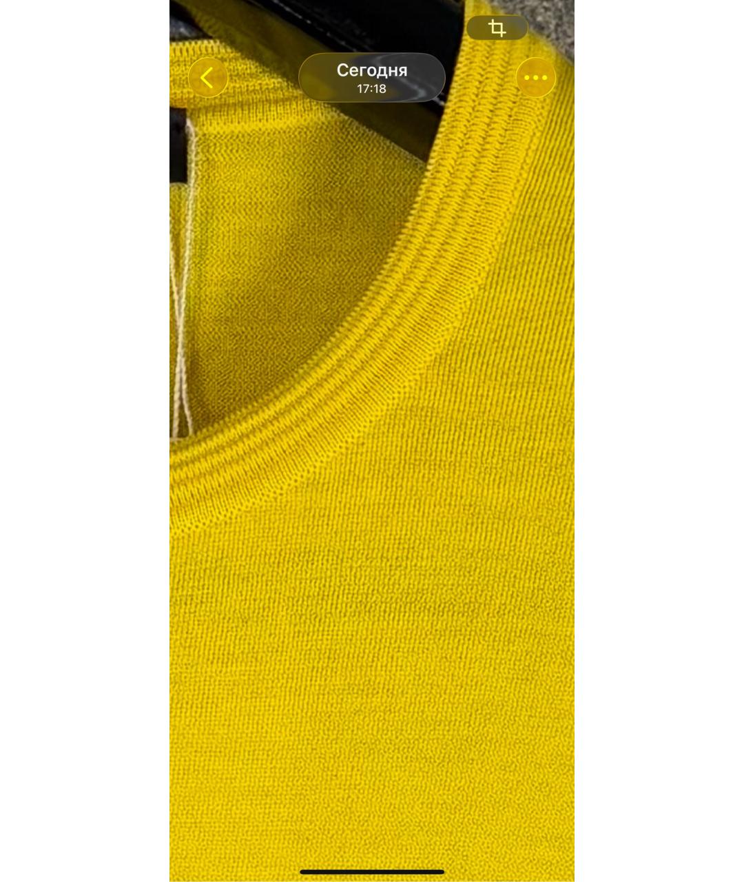 ZILLI Желтая хлопковая футболка, фото 4