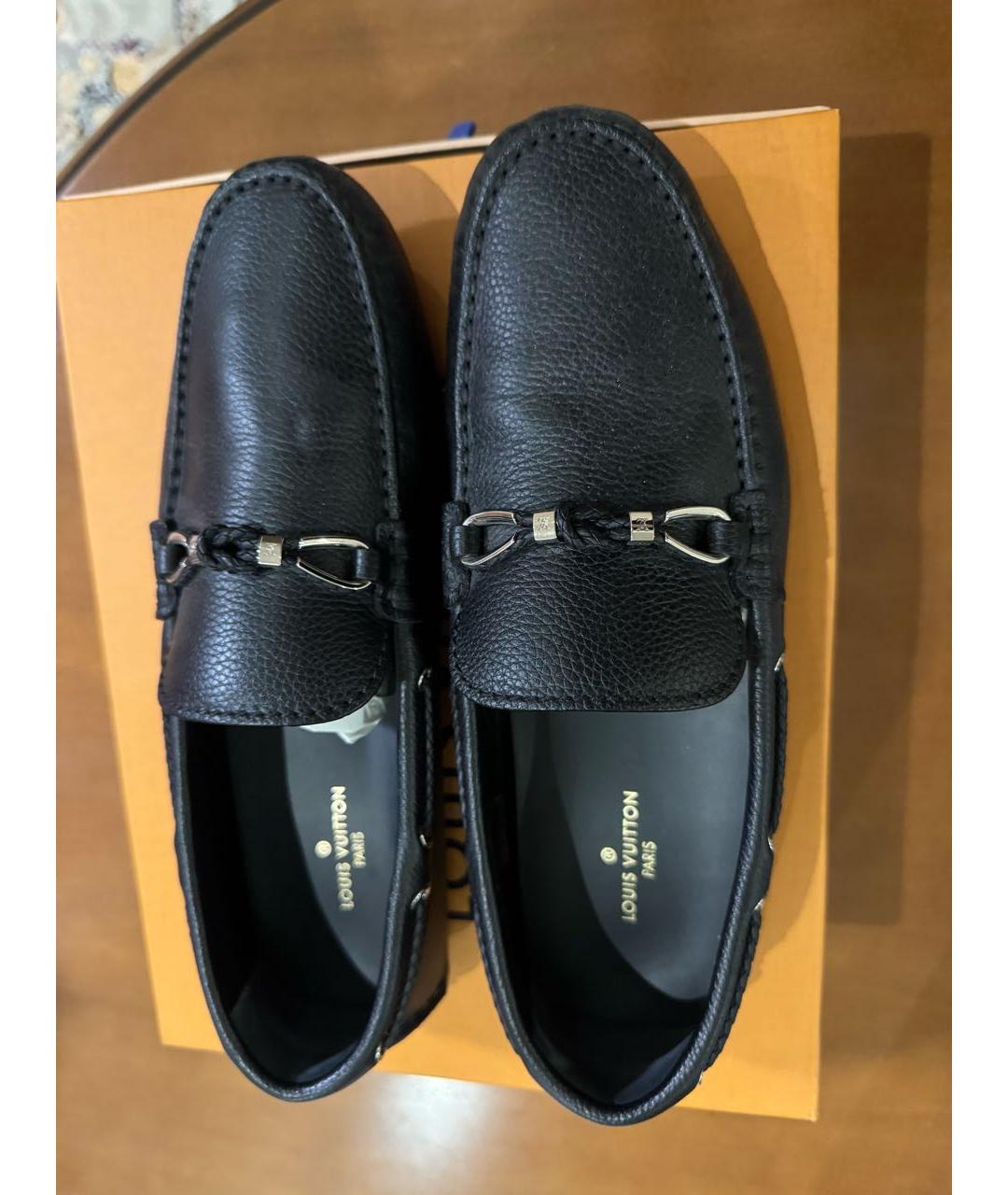 LOUIS VUITTON Черные кожаные мокасины, фото 3