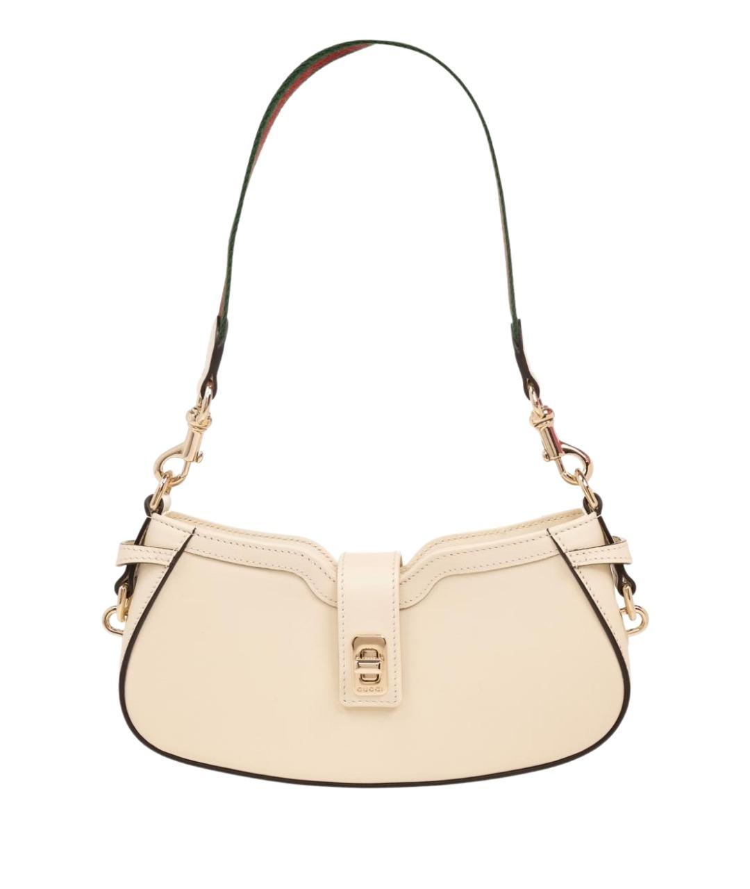 GUCCI Бежевая кожаная сумка через плечо, фото 1