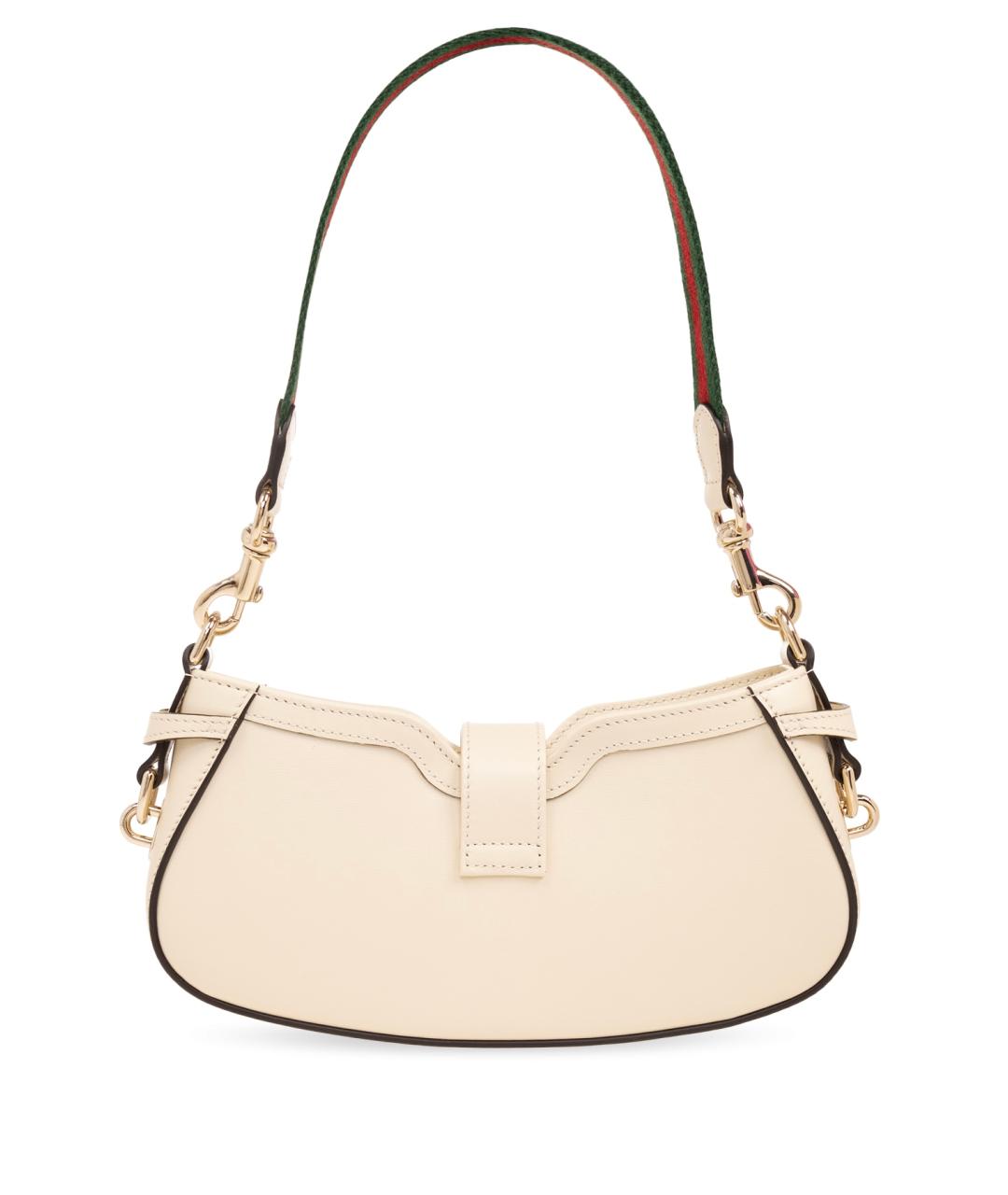 GUCCI Бежевая кожаная сумка через плечо, фото 4