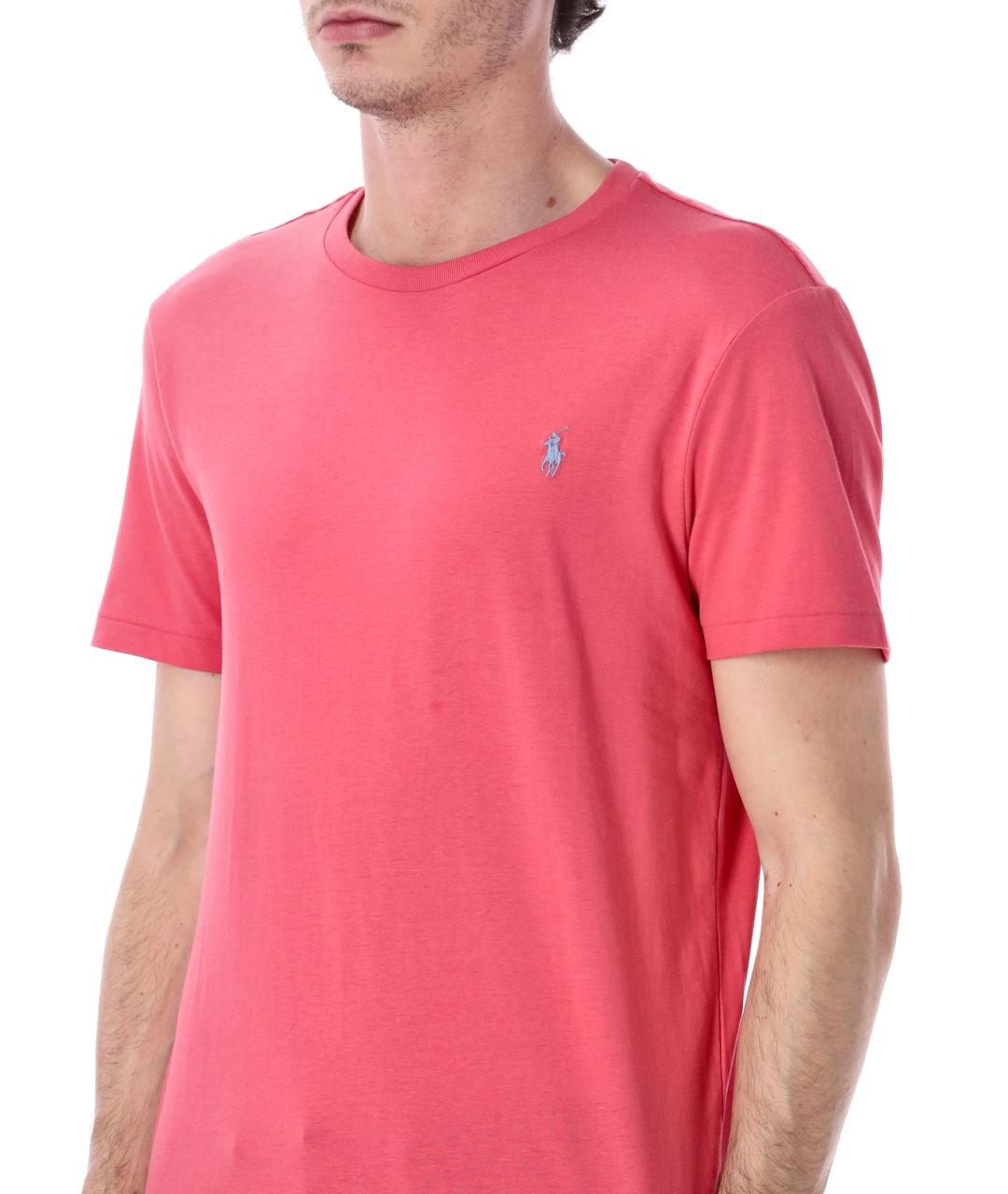 POLO RALPH LAUREN Коралловая хлопковая футболка, фото 3