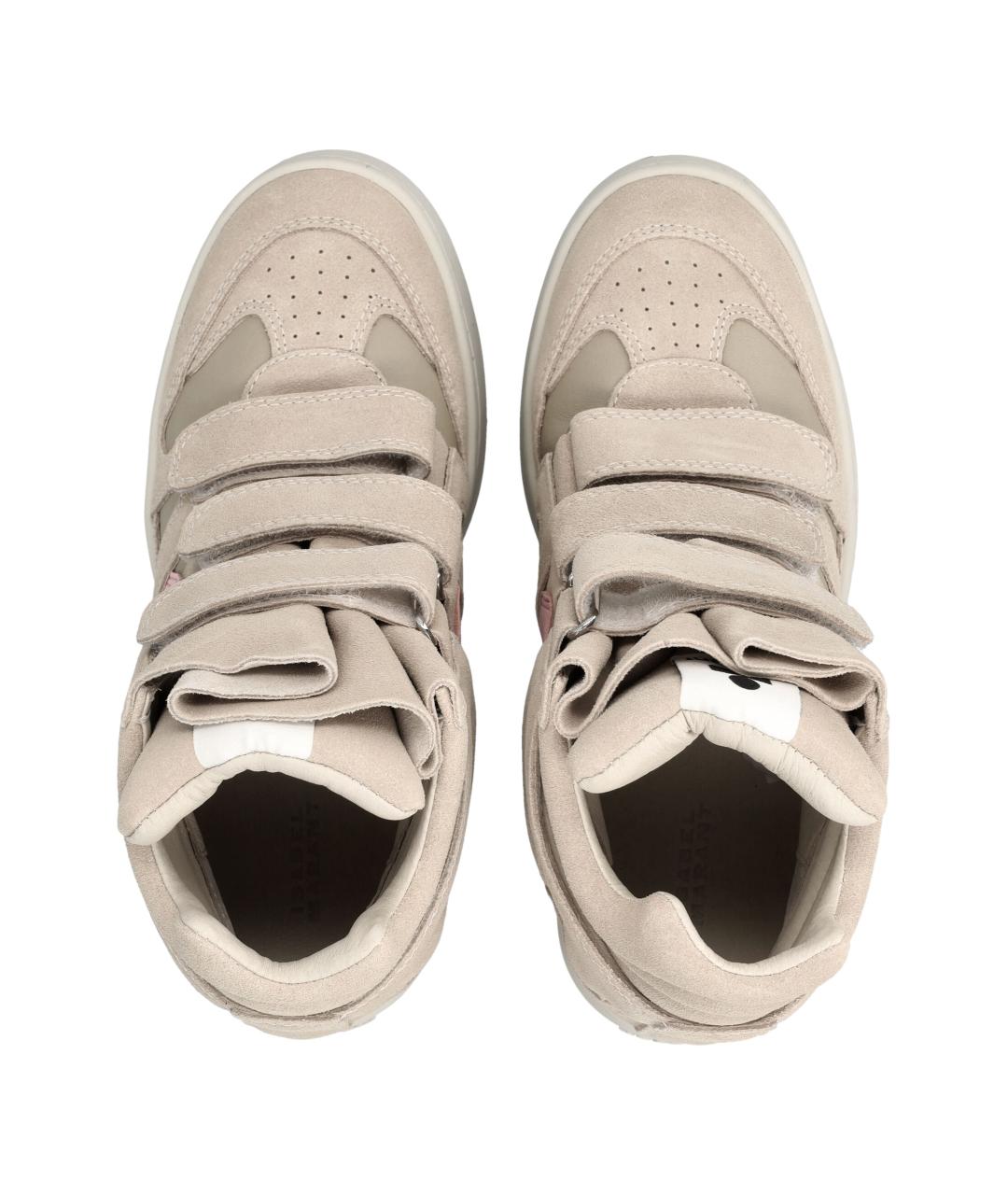 ISABEL MARANT Бежевые кожаные кроссовки, фото 2