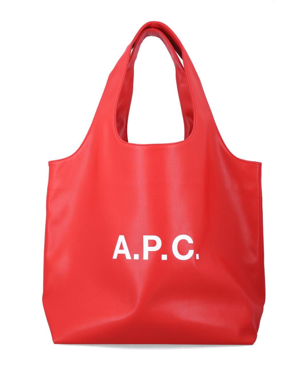 A.P.C. Красная сумка тоут из искусственной кожи, фото 1
