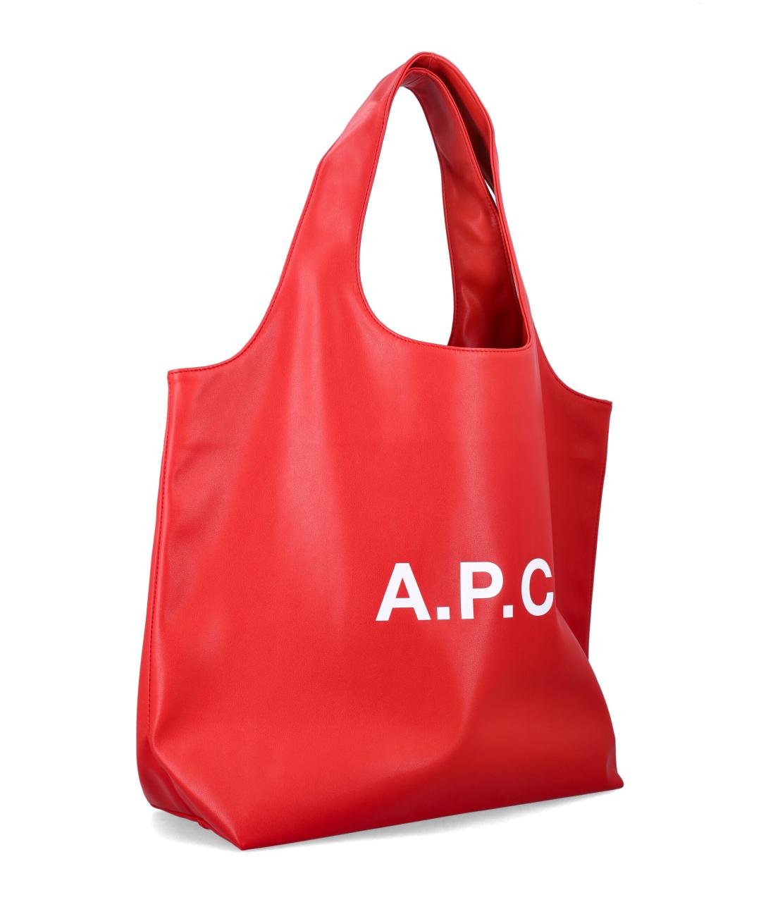 A.P.C. Красная сумка тоут из искусственной кожи, фото 2