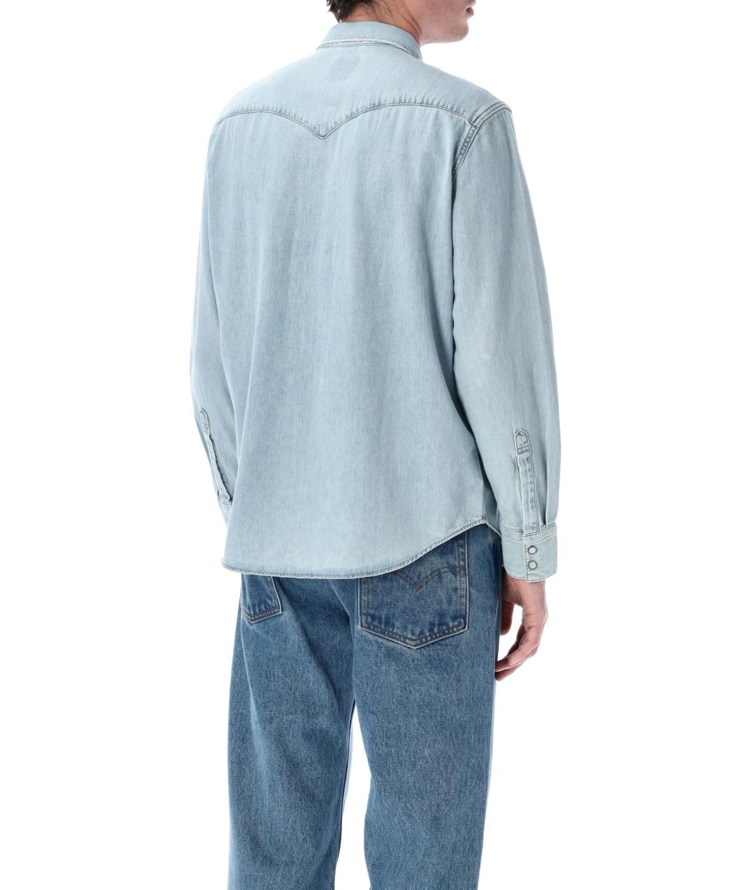 LEVI'S Голубая хлопковая кэжуал рубашка, фото 2