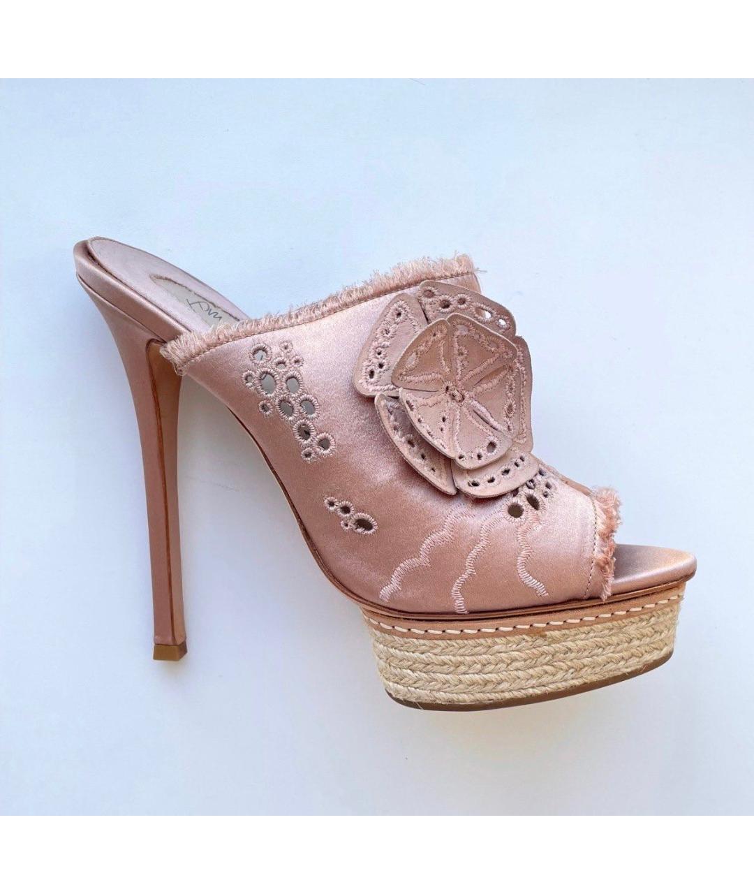 LE SILLA Розовые текстильные мюли, фото 9