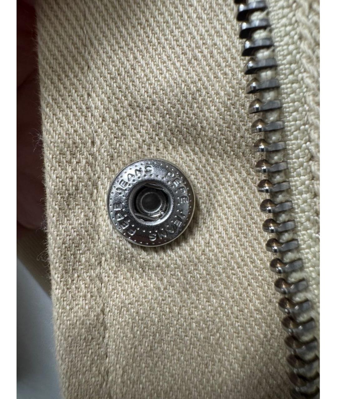 PATRIZIA PEPE Бежевая деним куртка, фото 8