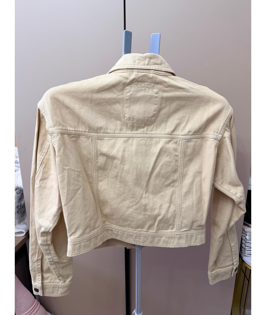 PATRIZIA PEPE Бежевая деним куртка, фото 2