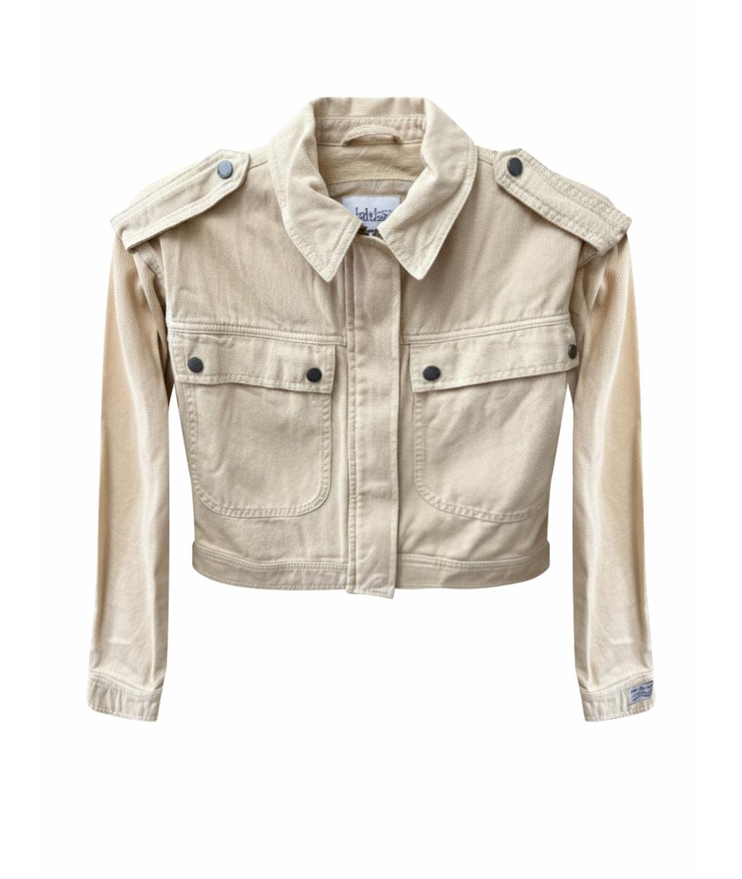 PATRIZIA PEPE Бежевая деним куртка, фото 1