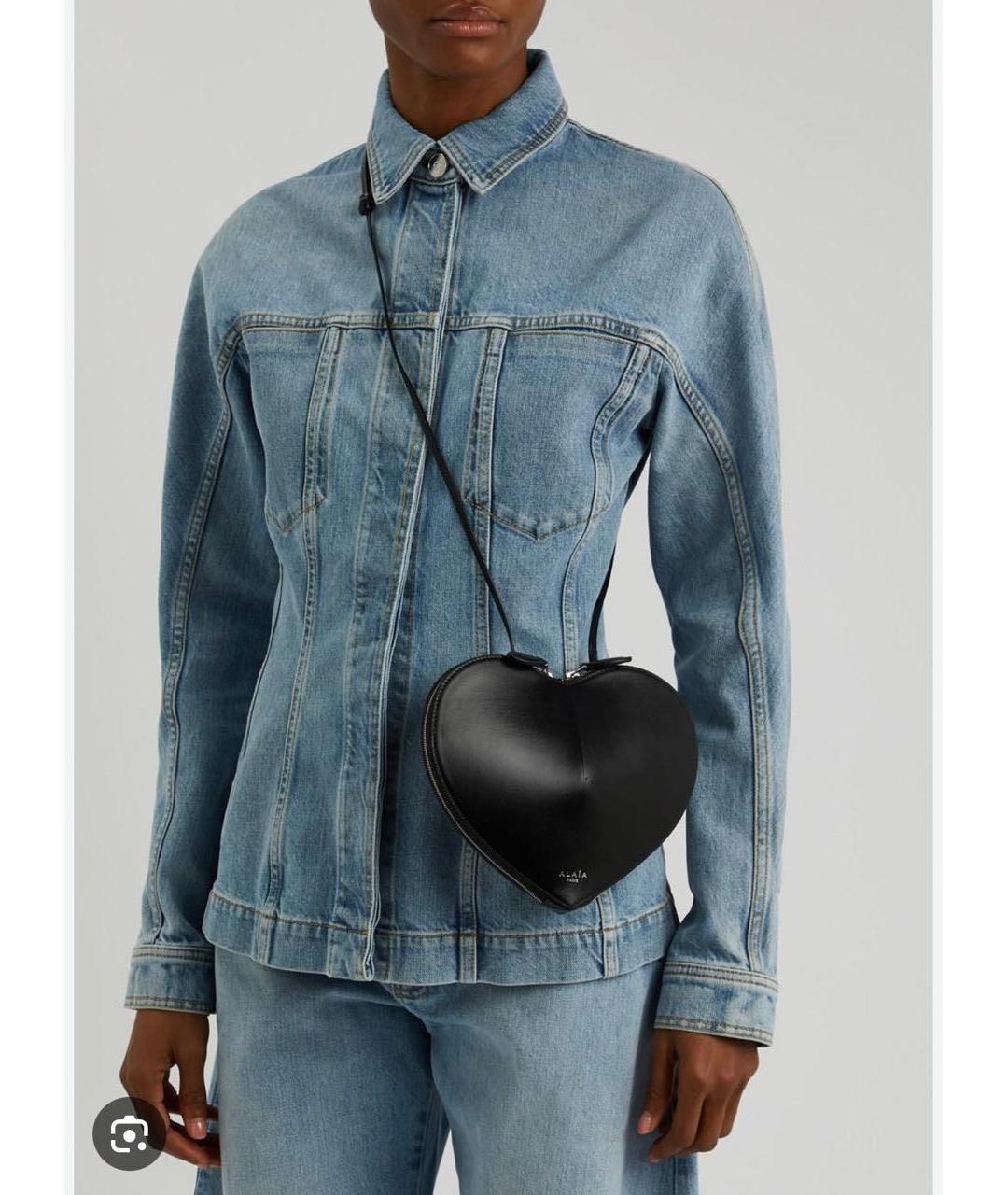 ALAIA Черная кожаная сумка через плечо, фото 7