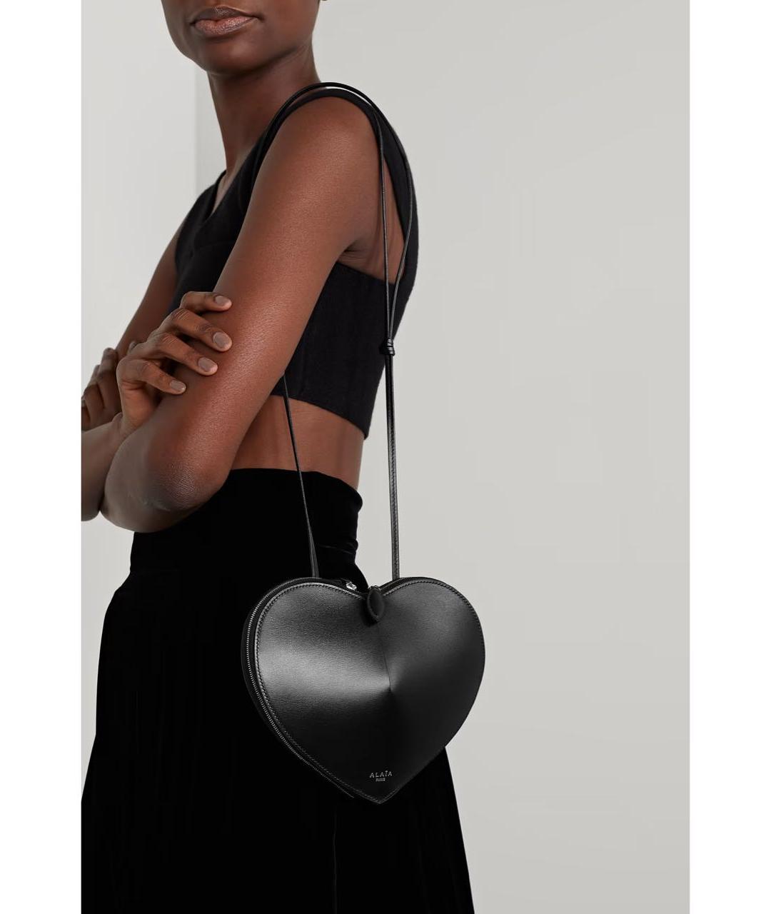ALAIA Черная кожаная сумка через плечо, фото 2