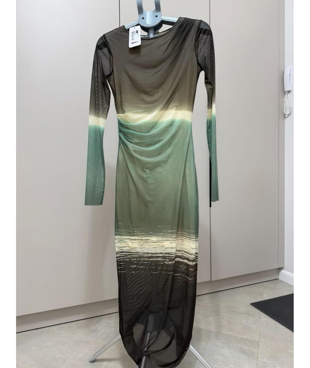 PATRIZIA PEPE Зеленые полиэстеровое платье, фото 9